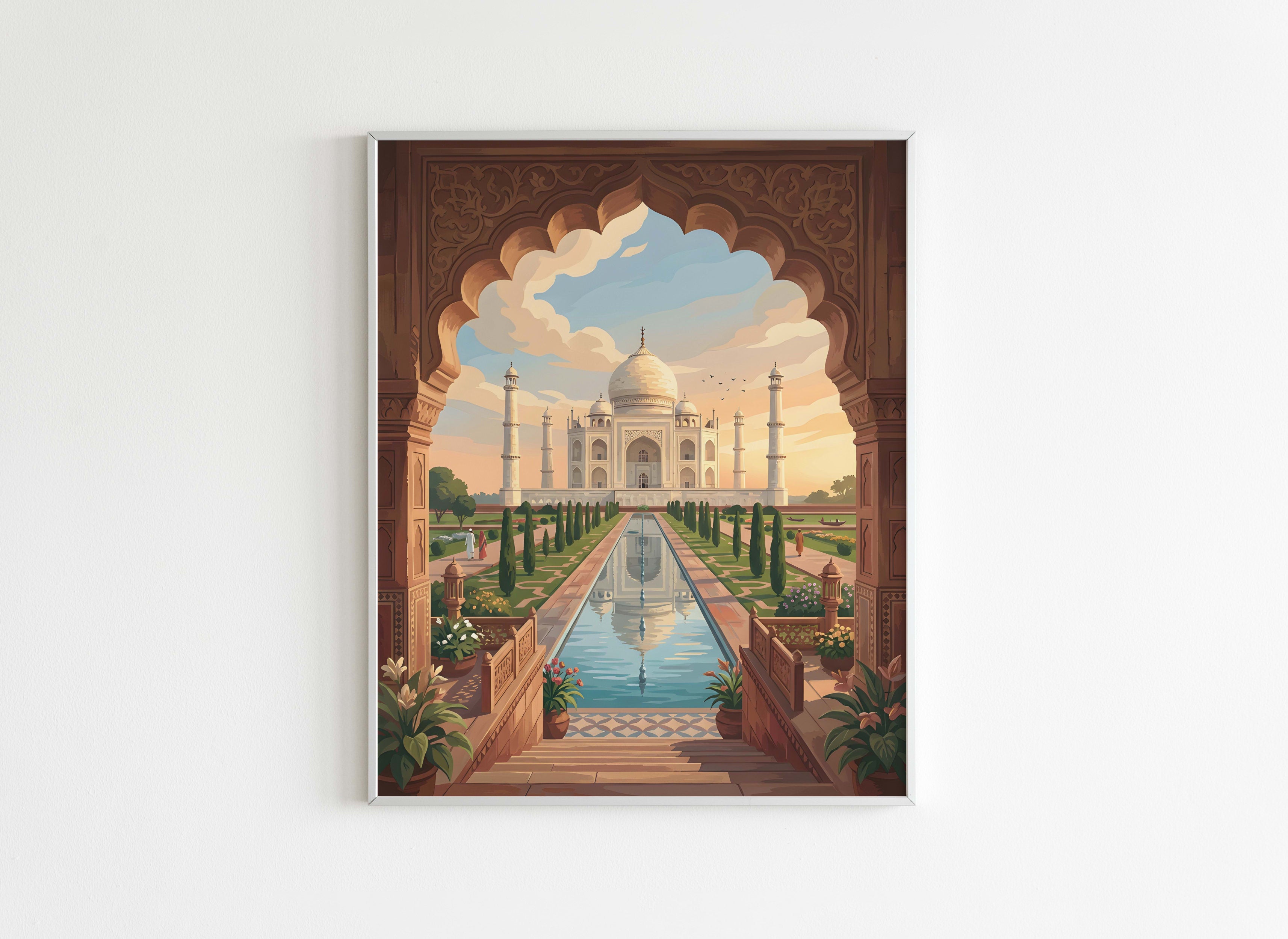 Peinture par Numéros Monuments - Taj Mahal Indien - Après
