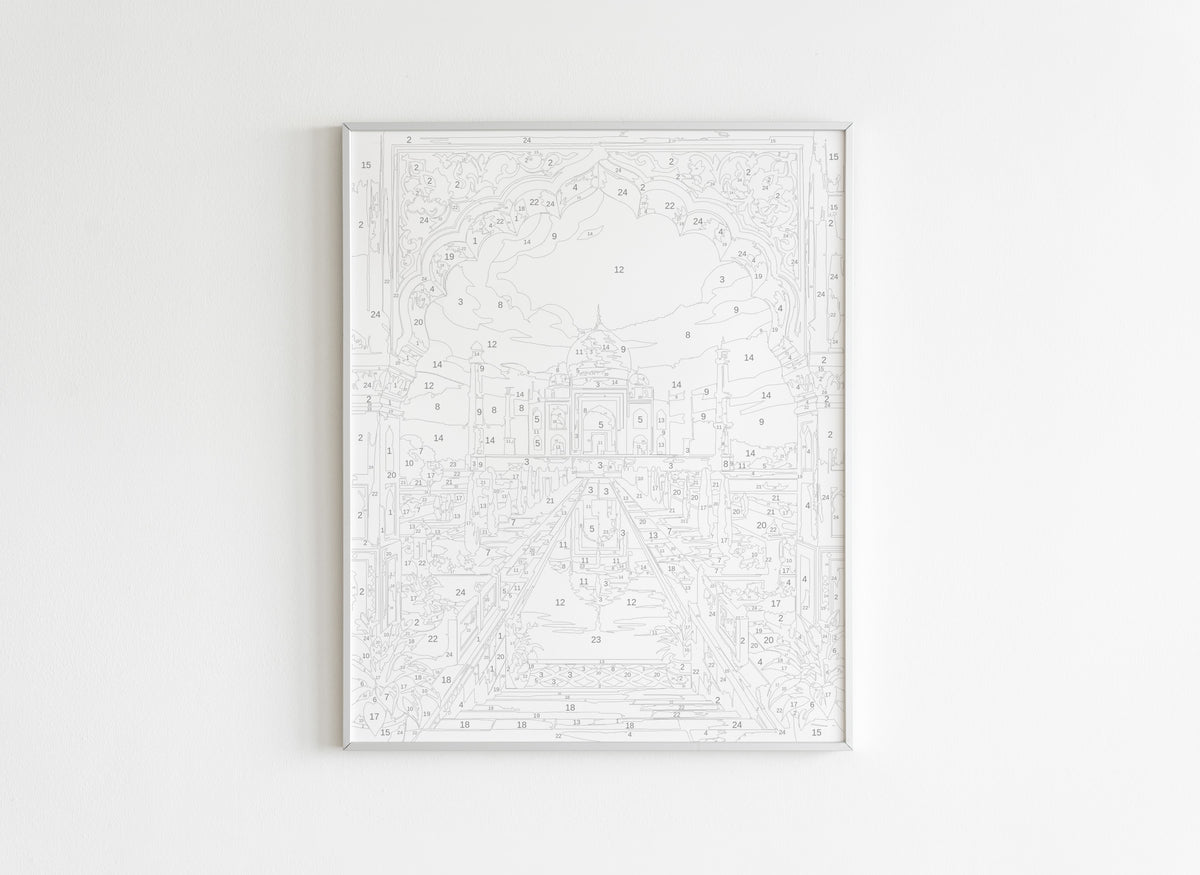 Peinture par Numéros Monuments - Taj Mahal Indien - Avant