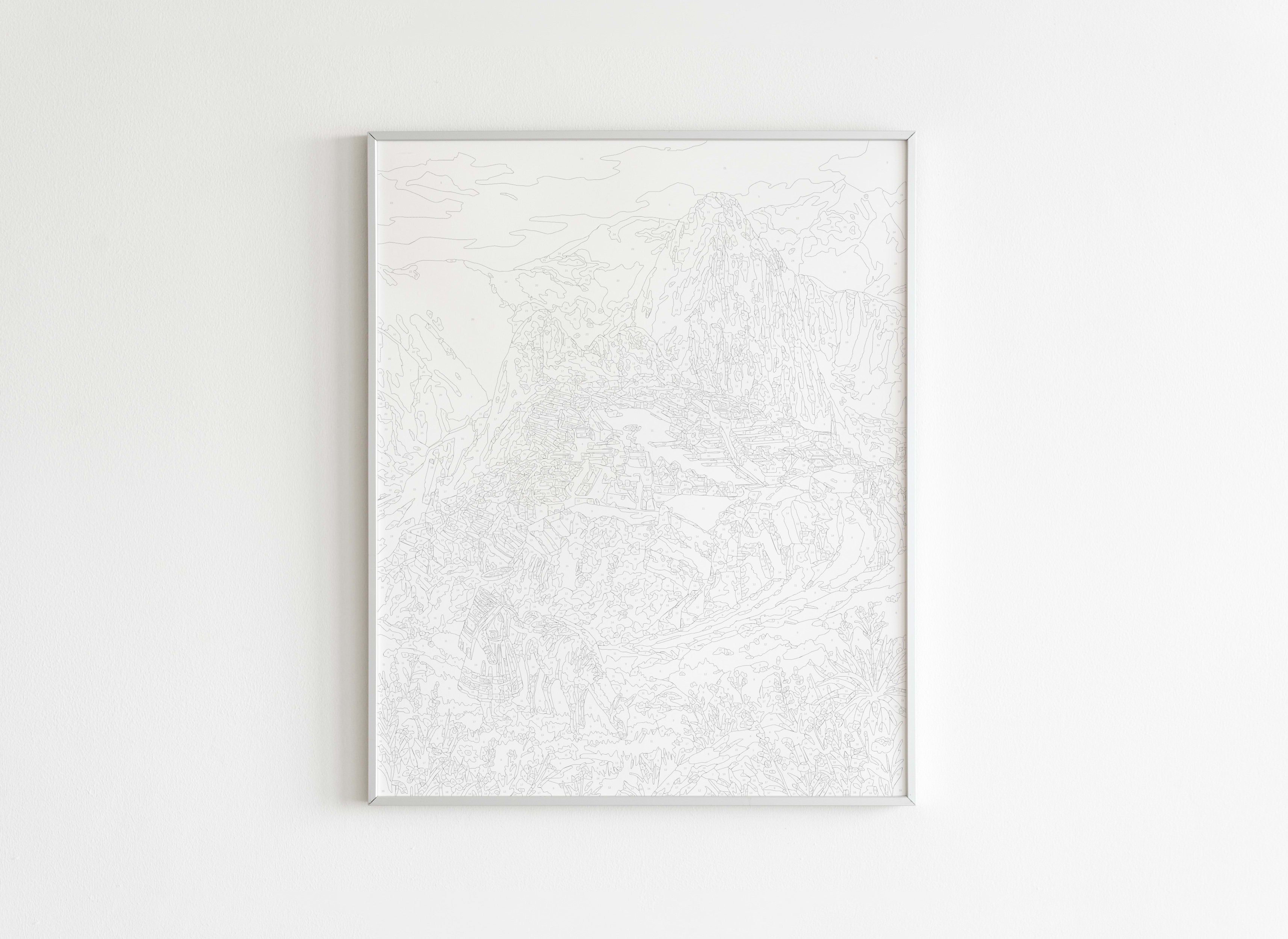 Peinture par Numéros Monuments - Machu Picchu Pérou Llama - Avant