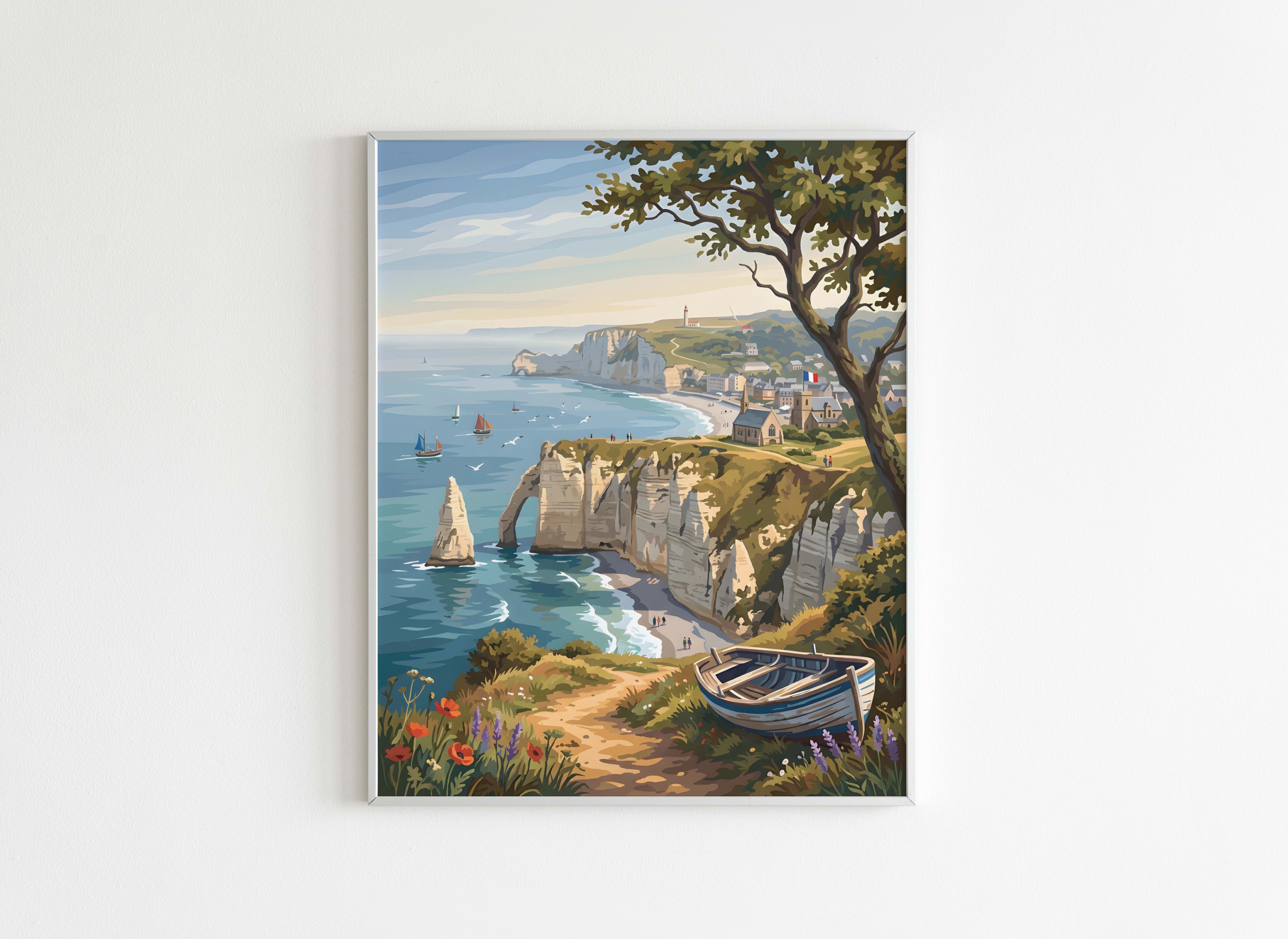 Peinture par Numéros Nature - Falaises Étretat Normande - Après