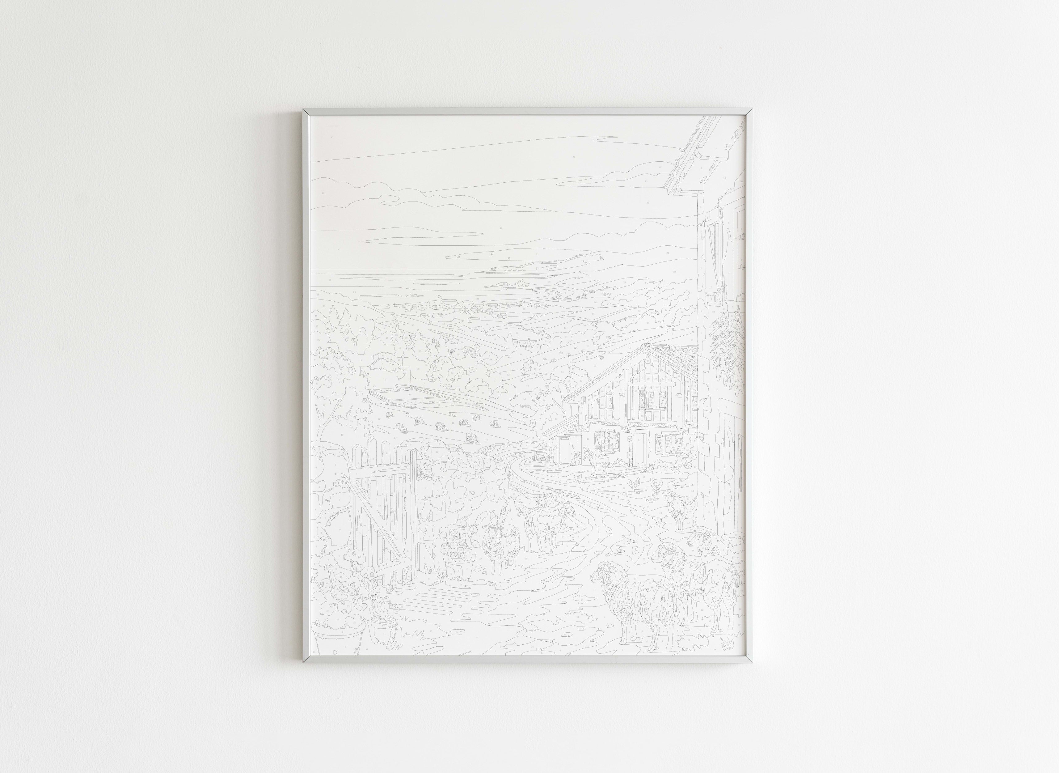 Peinture par Numéros Nature - Paysage Basque Idyllique - Avant