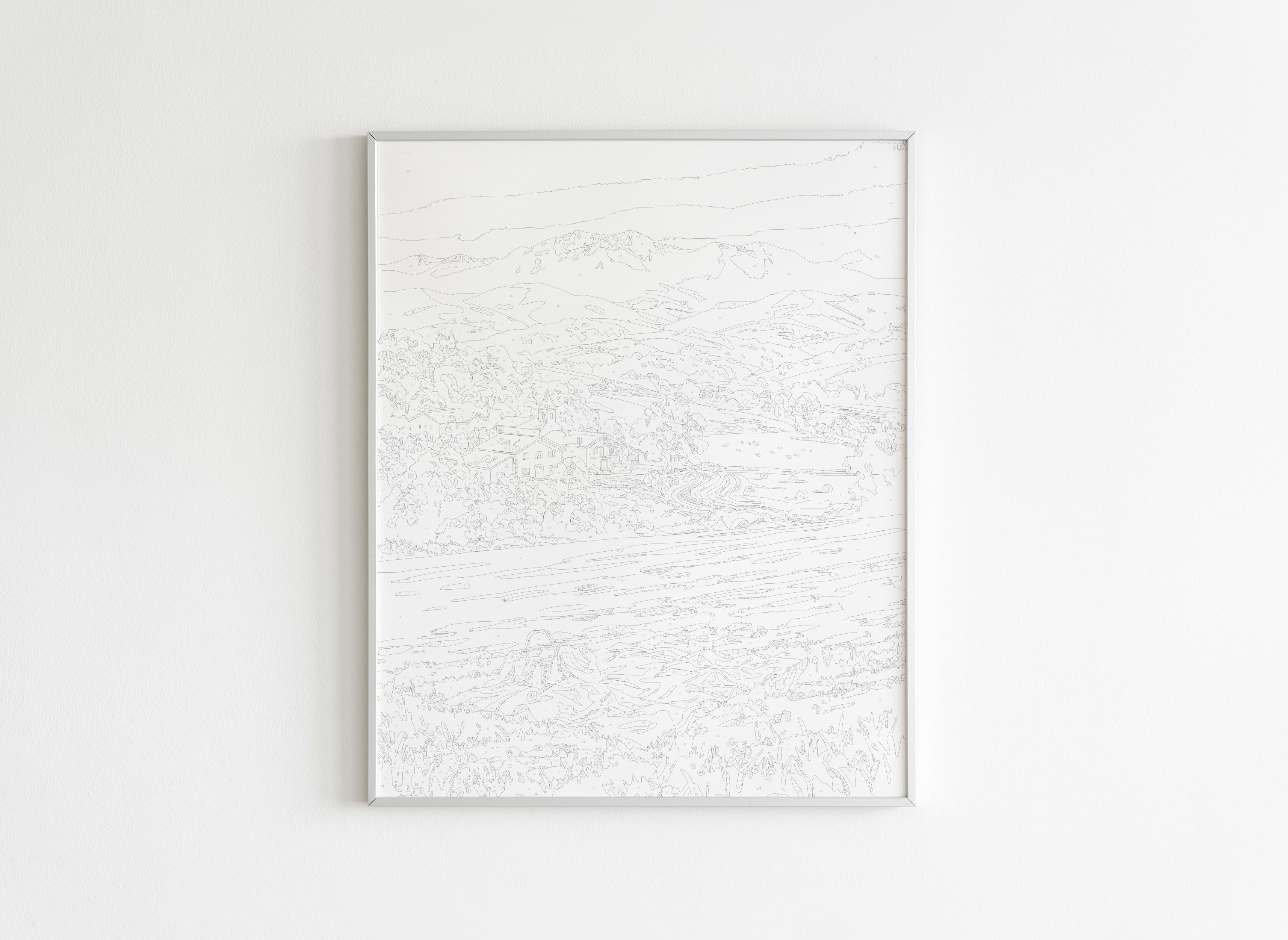 Peinture par Numéros Nature - Paysage Montagneux Basque - Avant