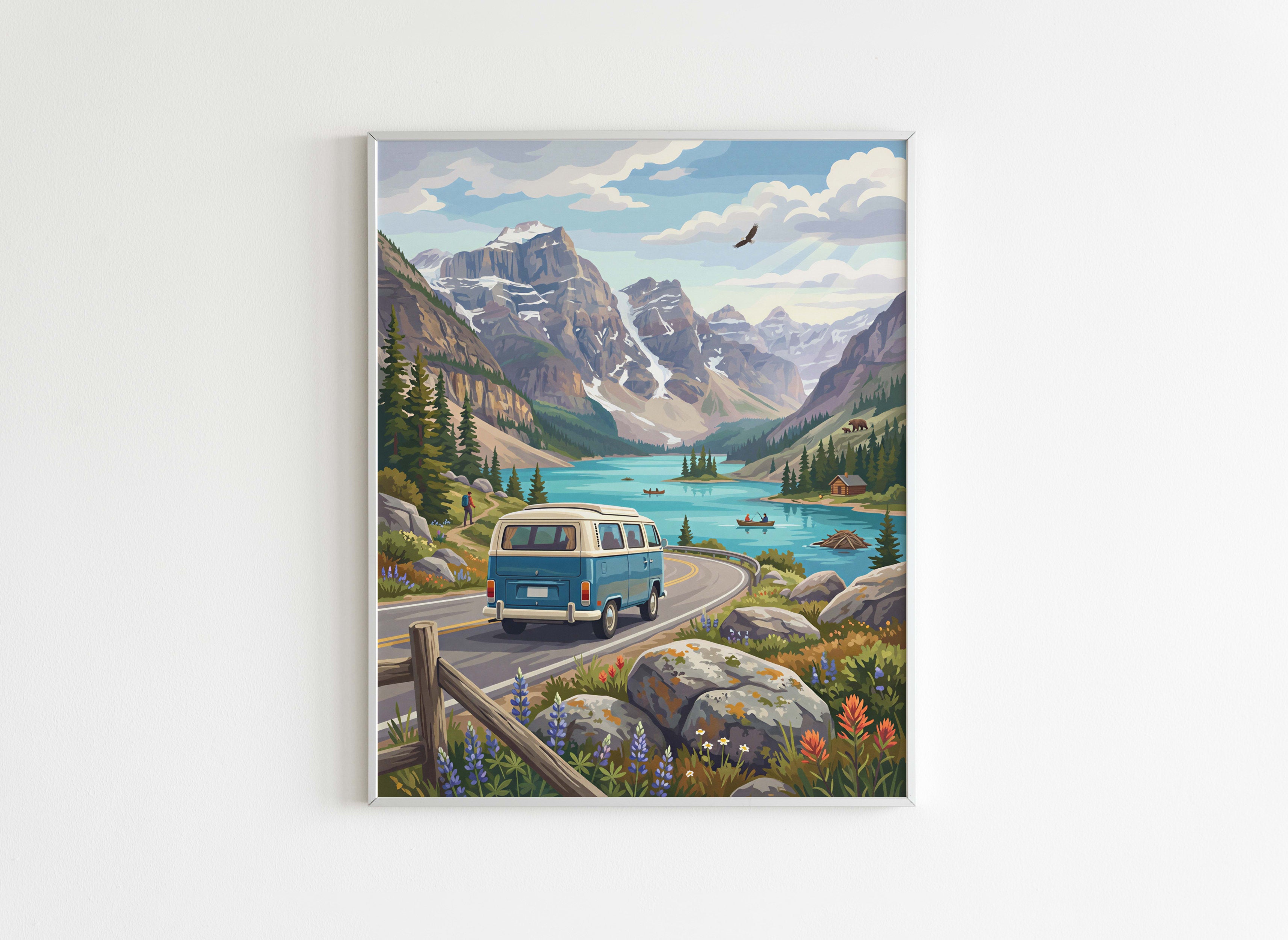 Peinture par Numéros Nature - Van Rocheuses Canadiennes - Après