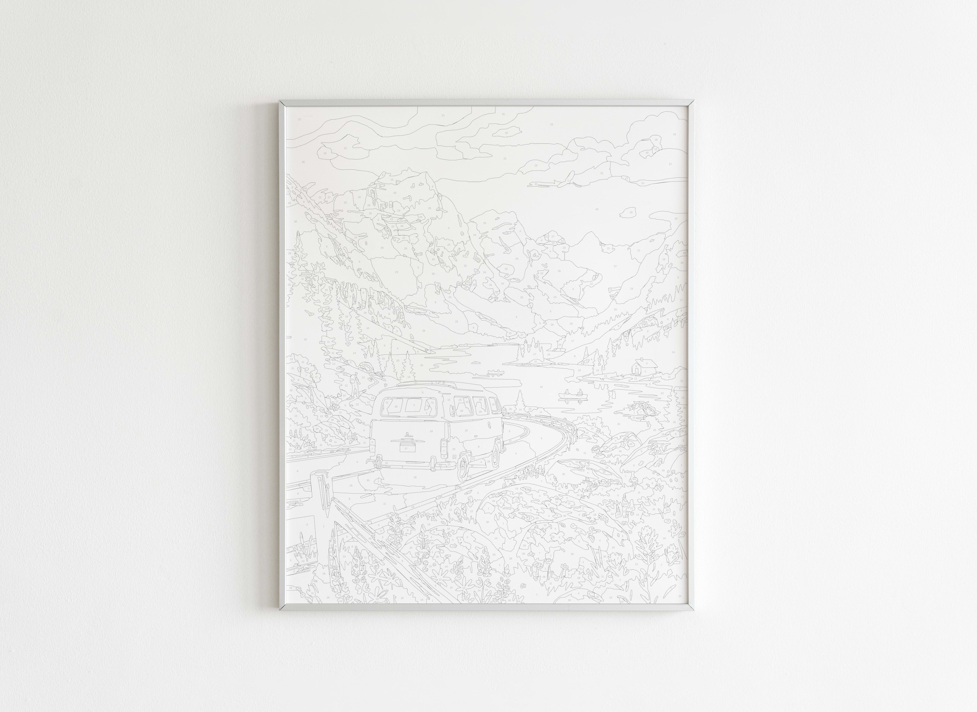 Peinture par Numéros Nature - Van Rocheuses Canadiennes - Avant