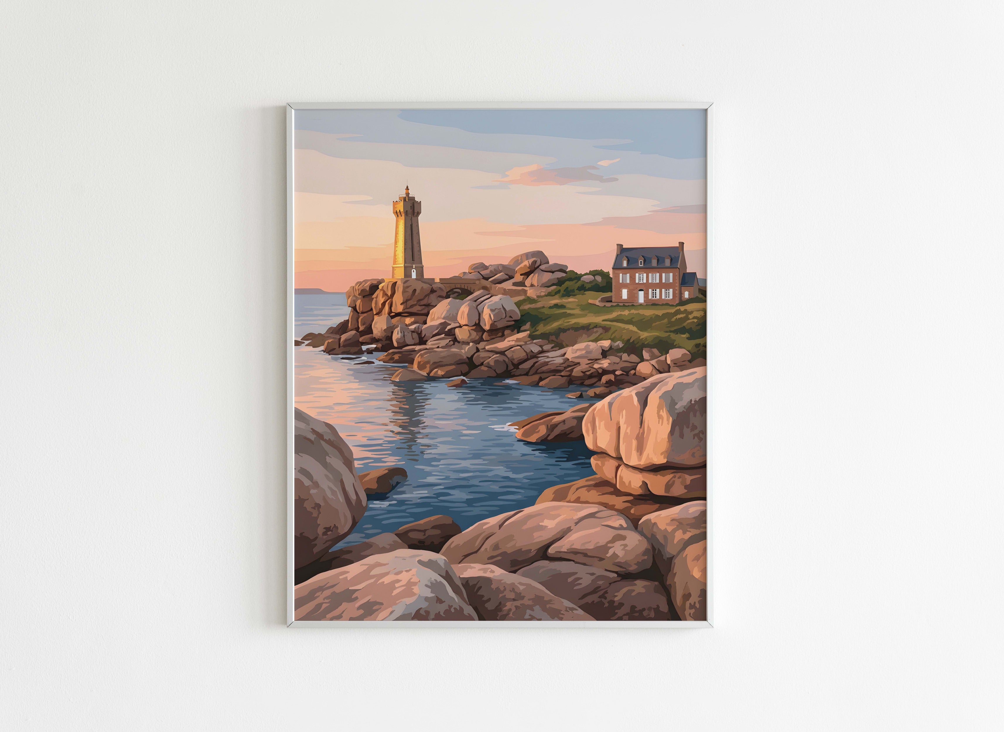 Peinture par Numéros Nature - Côte de Granite Rose - Après