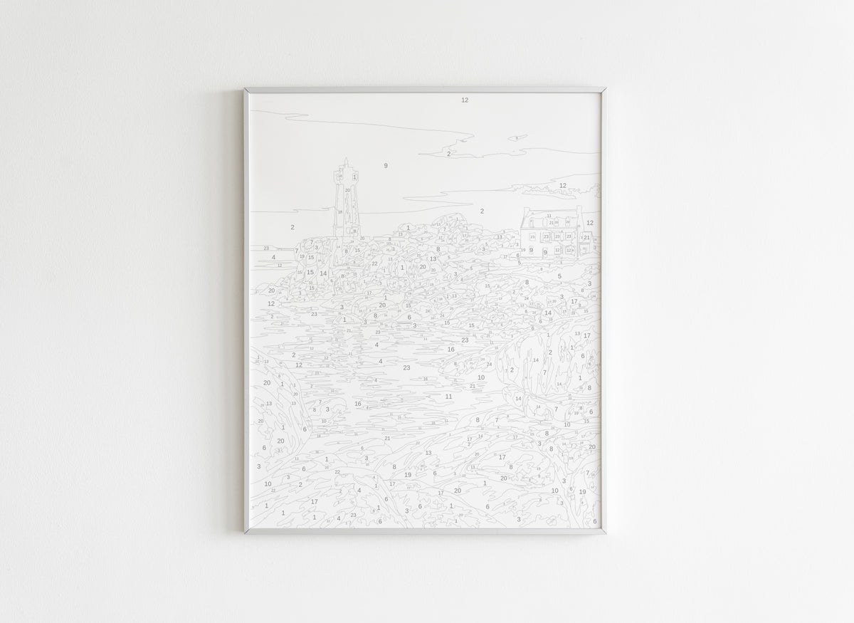 Peinture par Numéros Nature - Côte de Granite Rose - Avant
