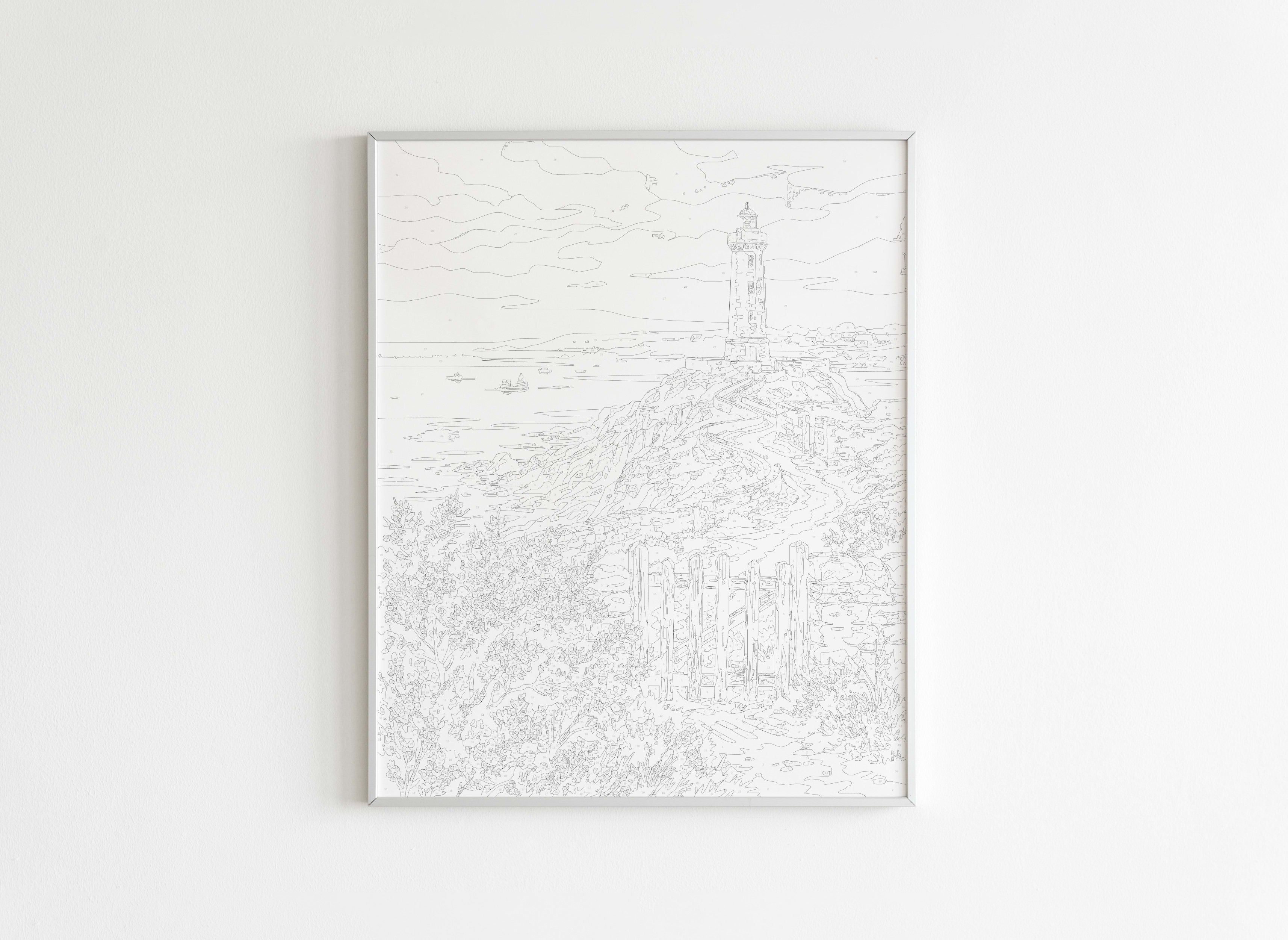 Peinture par Numéros Nature - Phare Côtier Breton - Avant