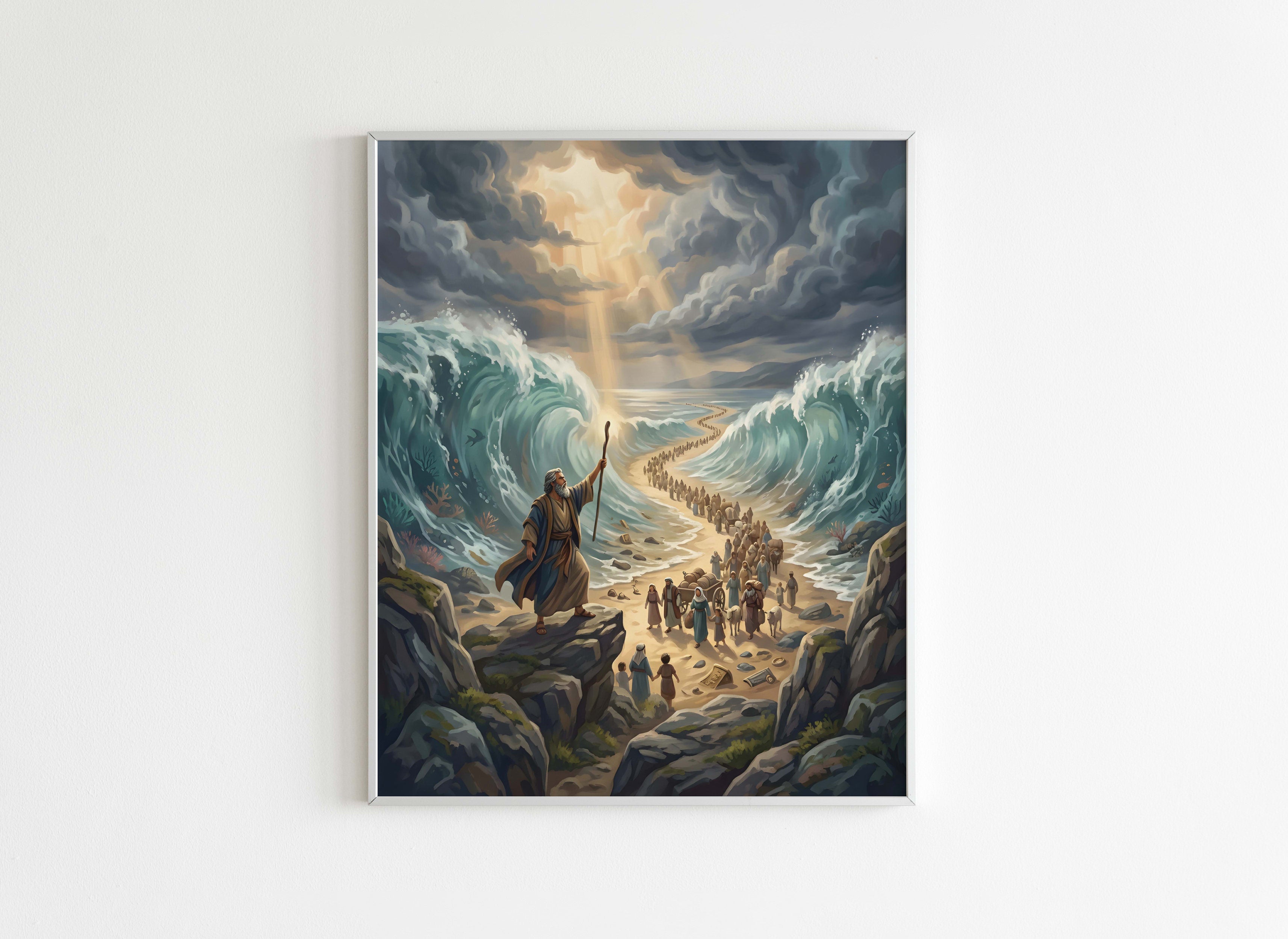Peinture par Numéros Spiritualités - Moïse Mer Partagée - Après