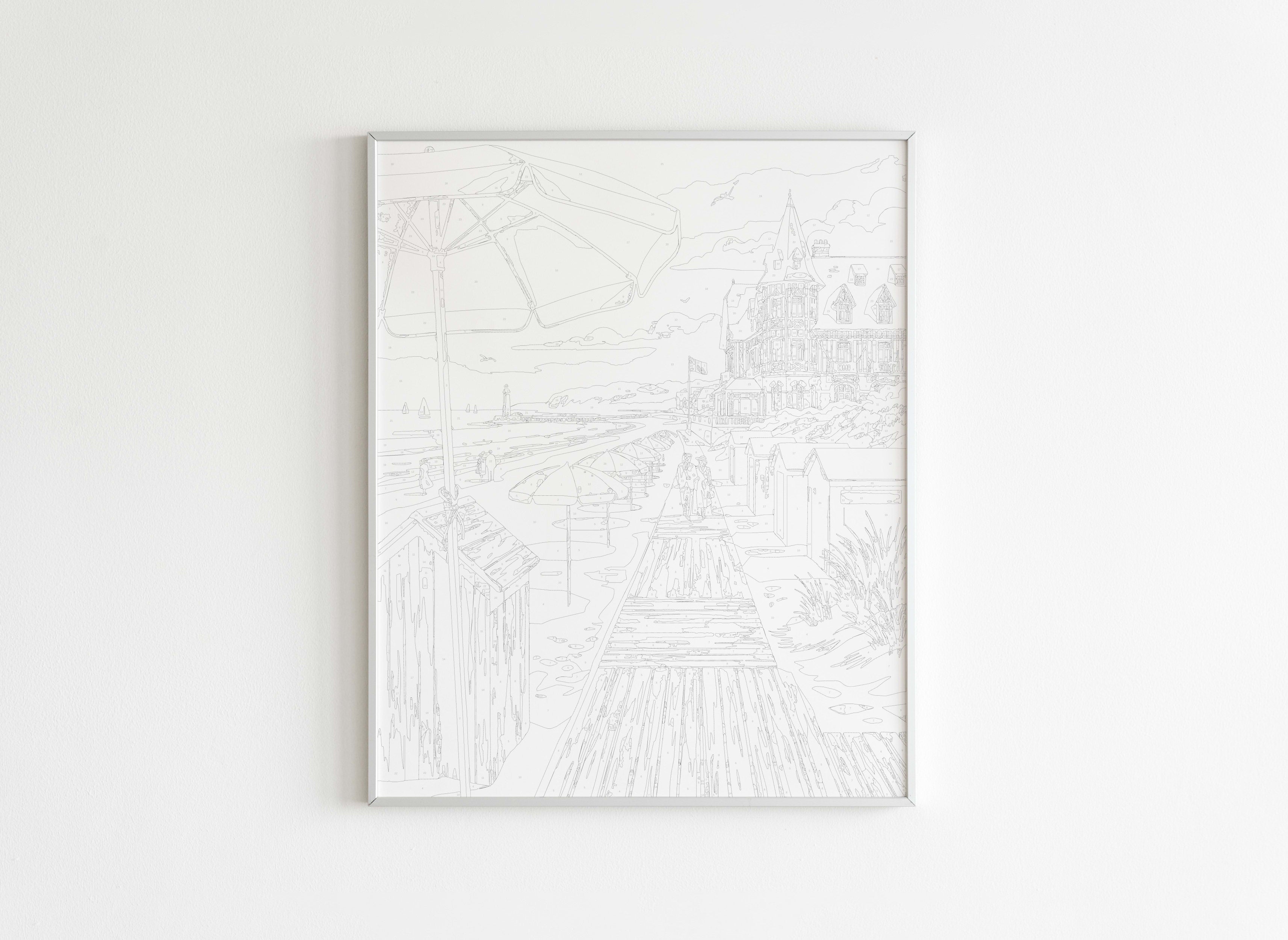 Peinture par Numéros Villes - Plage Deauville Normandie - Avant