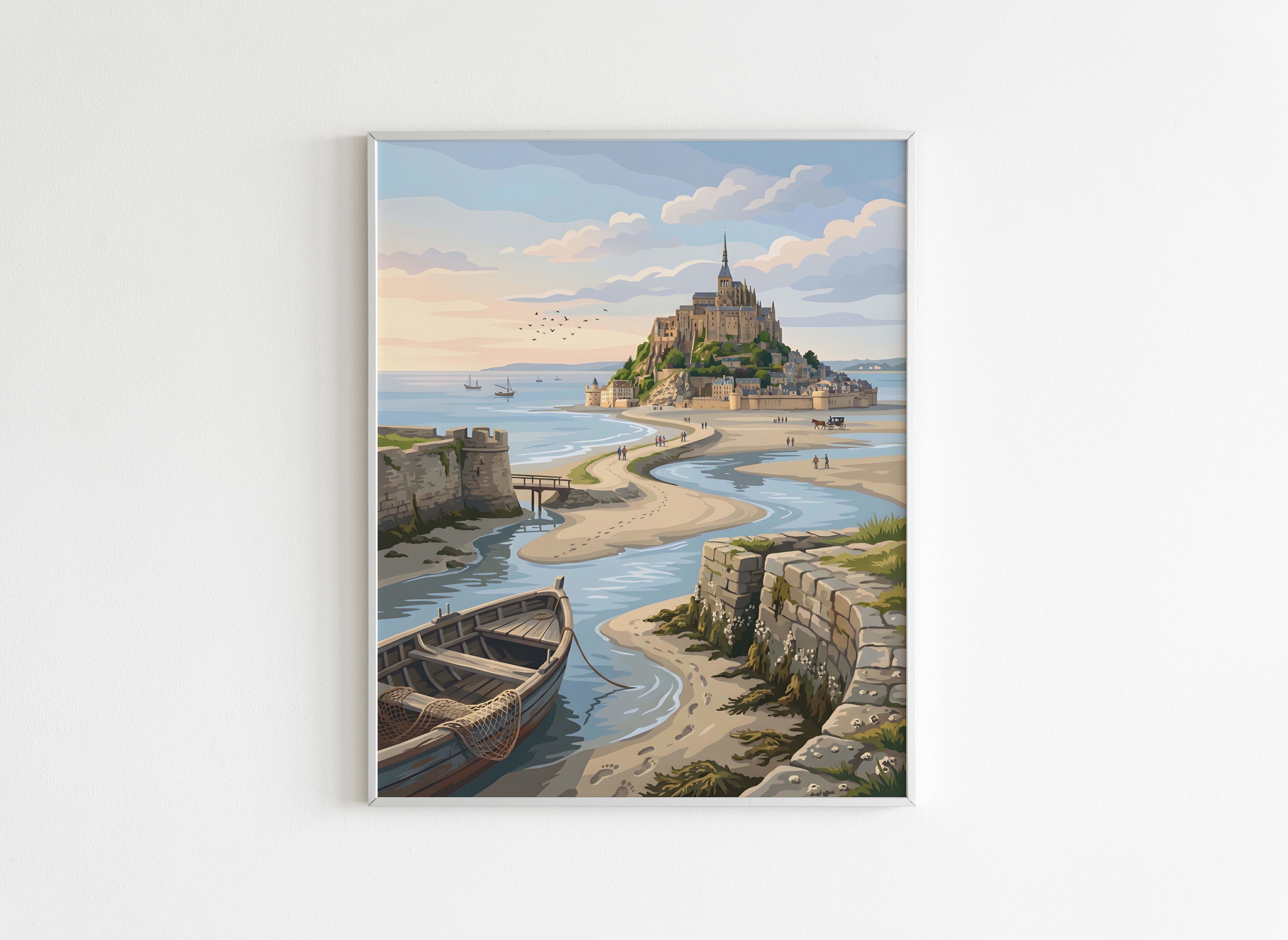 Peinture par Numéros Villes - Mont Saint-Michel - Après