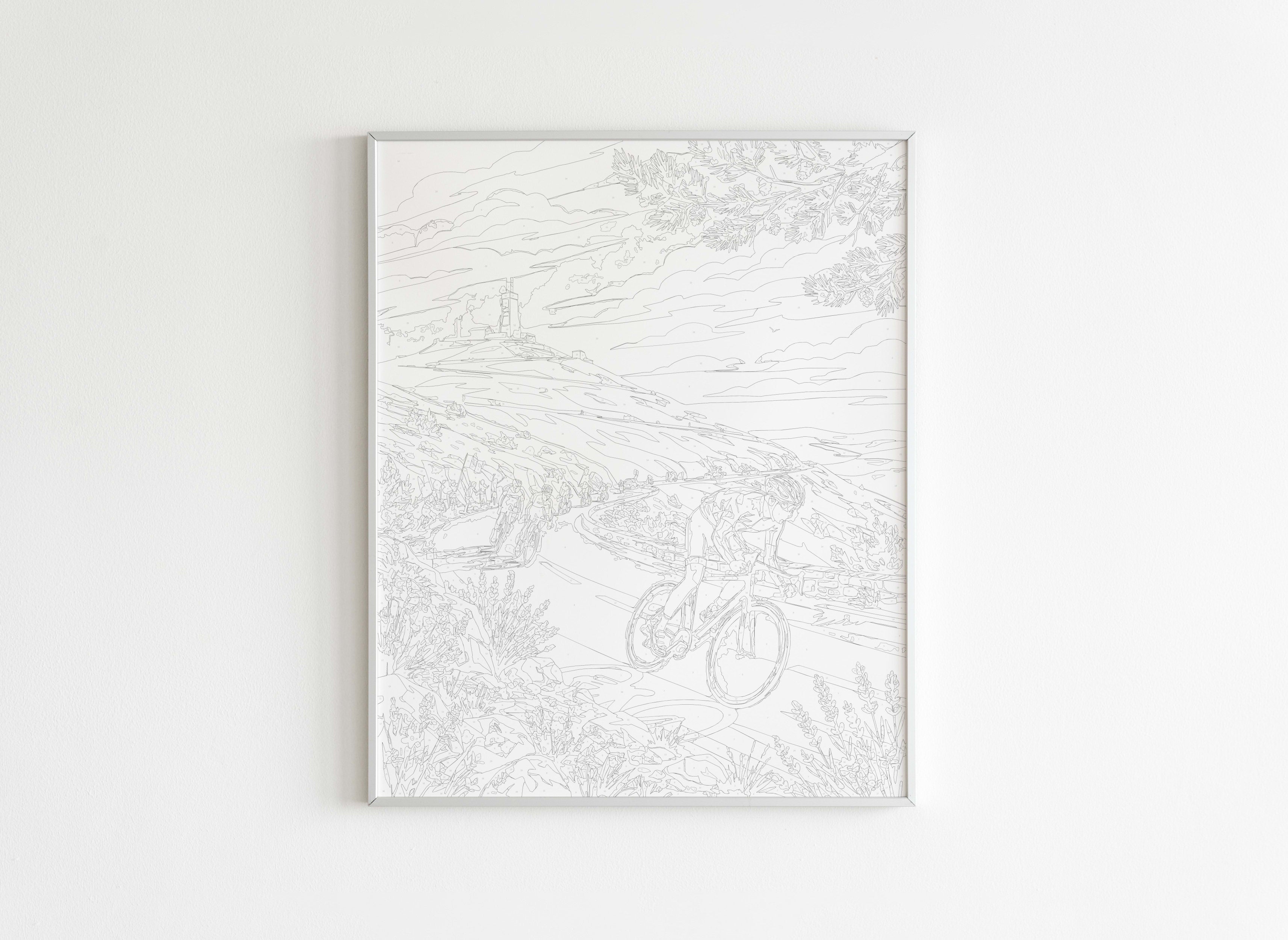 Peinture par Numéros Nature - Tour de France Mont Ventoux - Avant