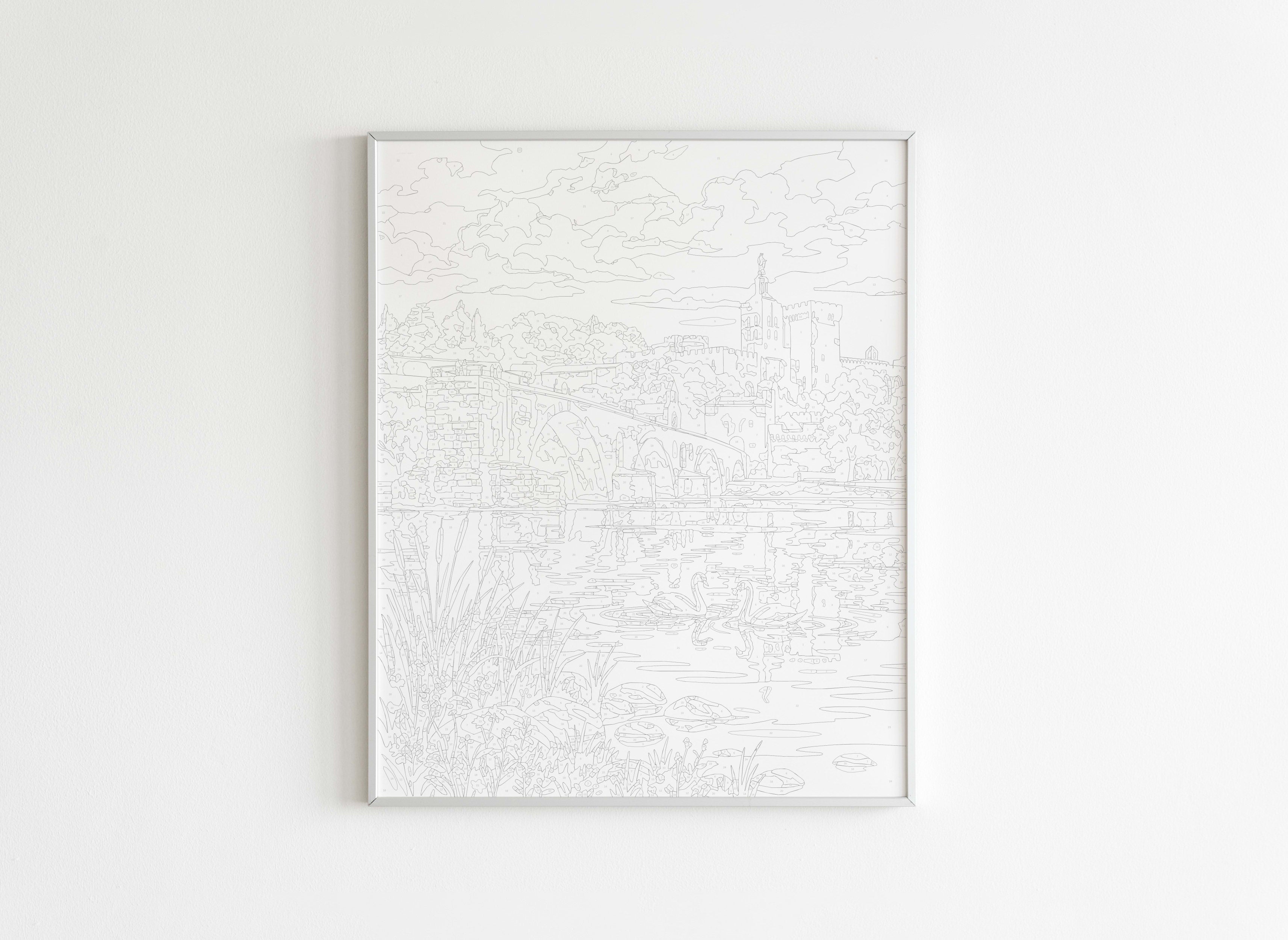 Peinture par Numéros Villes - Pont d'Avignon - Avant