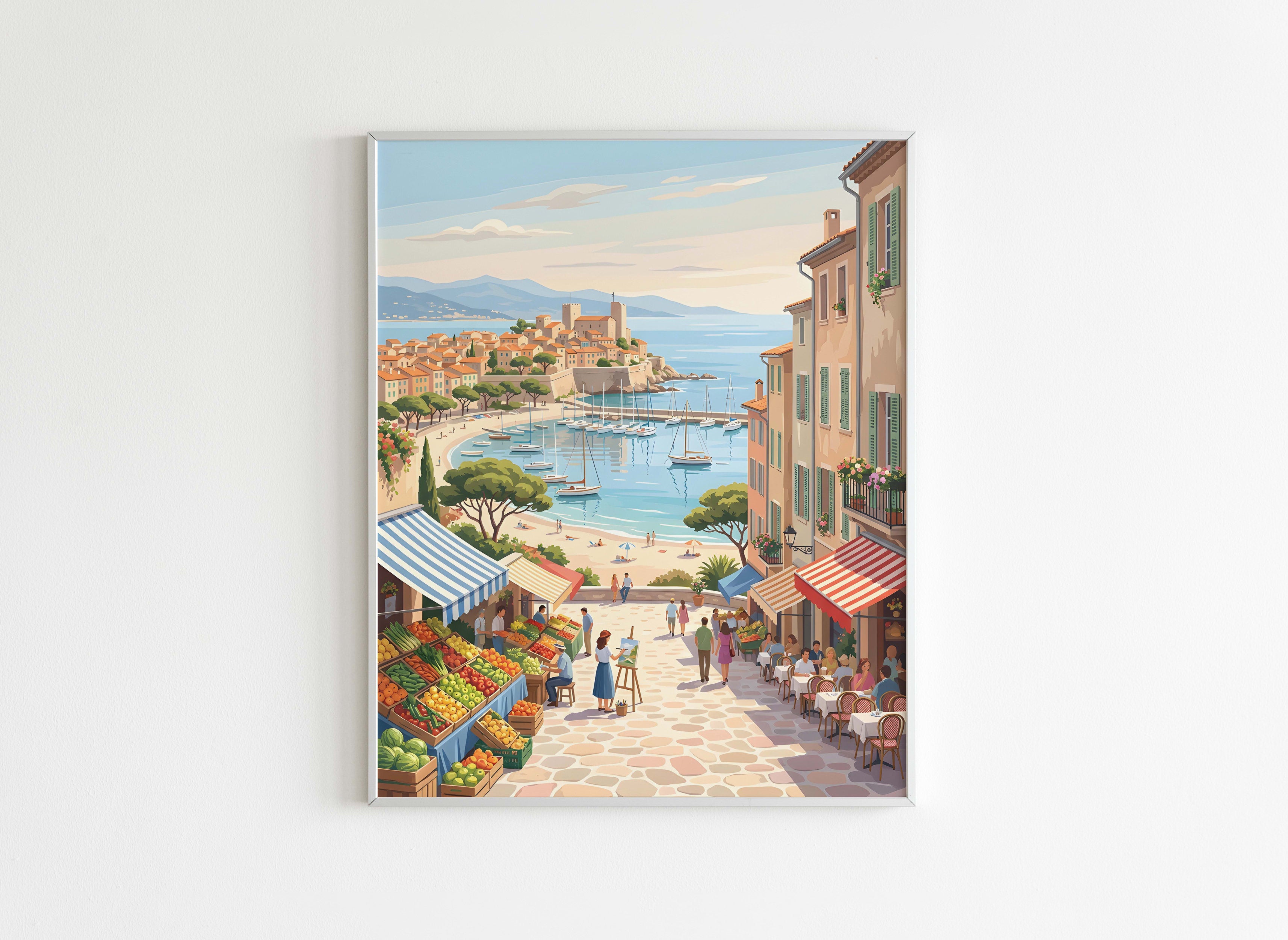 Peinture par Numéros Villes - Marché d’Antibes - Après