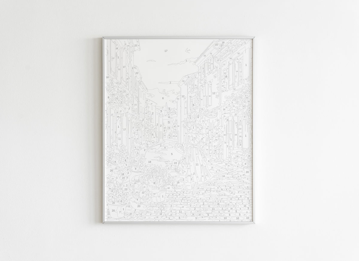 Peinture par Numéros Villes - Rue de Saint Rémy de Provence - Avant