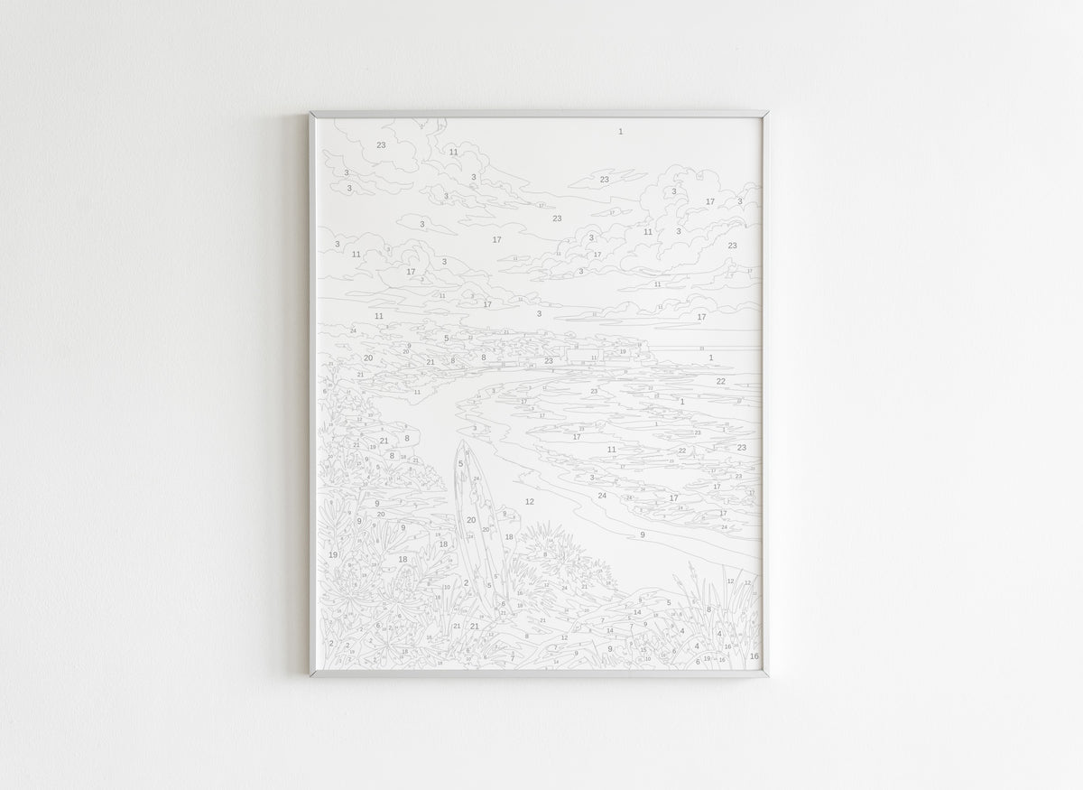 Peinture par Numéros Villes - Plage Australienne Surf - Avant