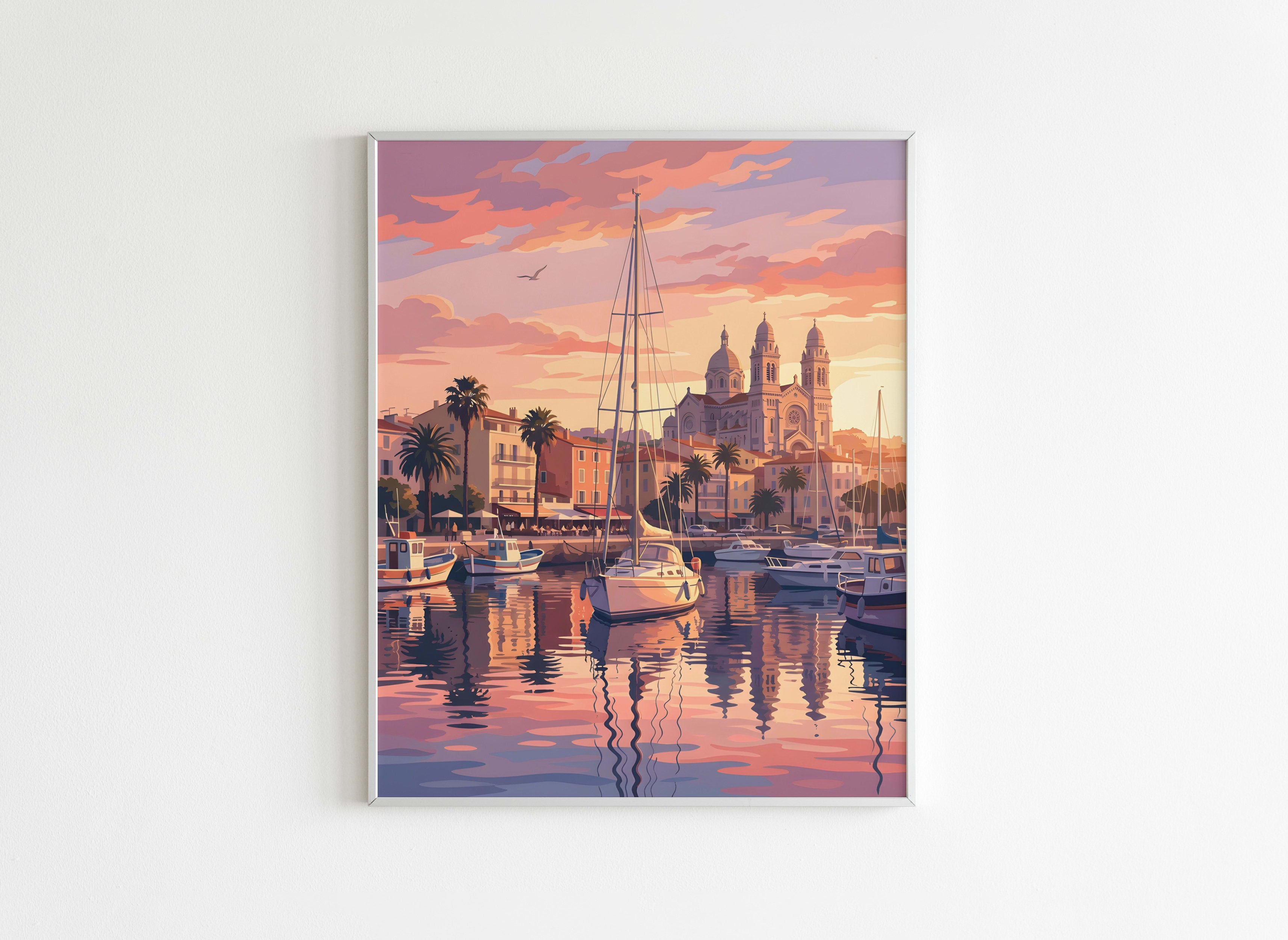 Peinture par Numéros Villes - Port de Saint Raphaël - Après