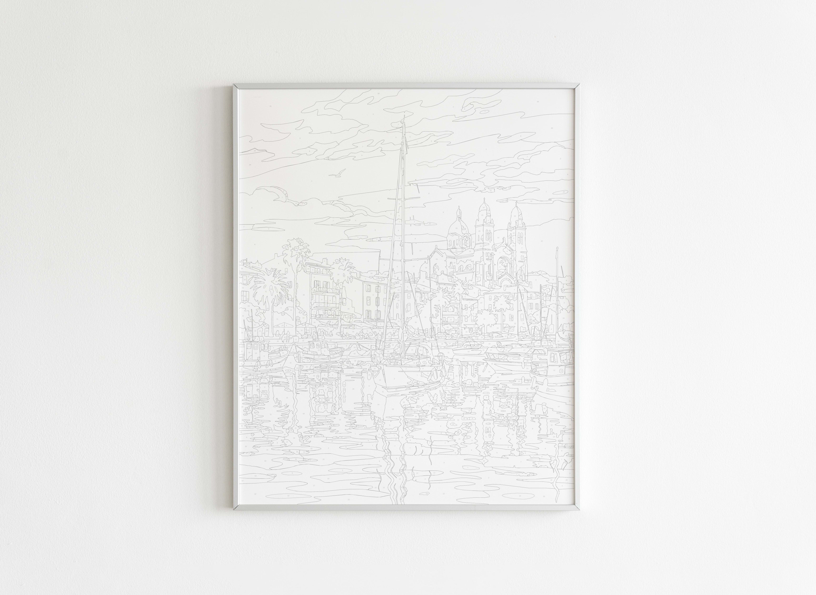 Peinture par Numéros Villes - Port de Saint Raphaël - Avant