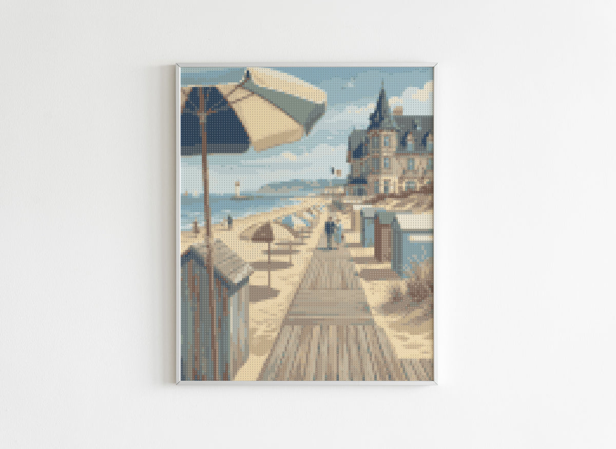 Diamond Painting Villes - Plage Deauville Normandie - Avant