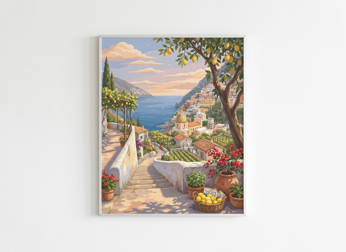 Peinture par Numéros Villes - Été à Amalfi - Après