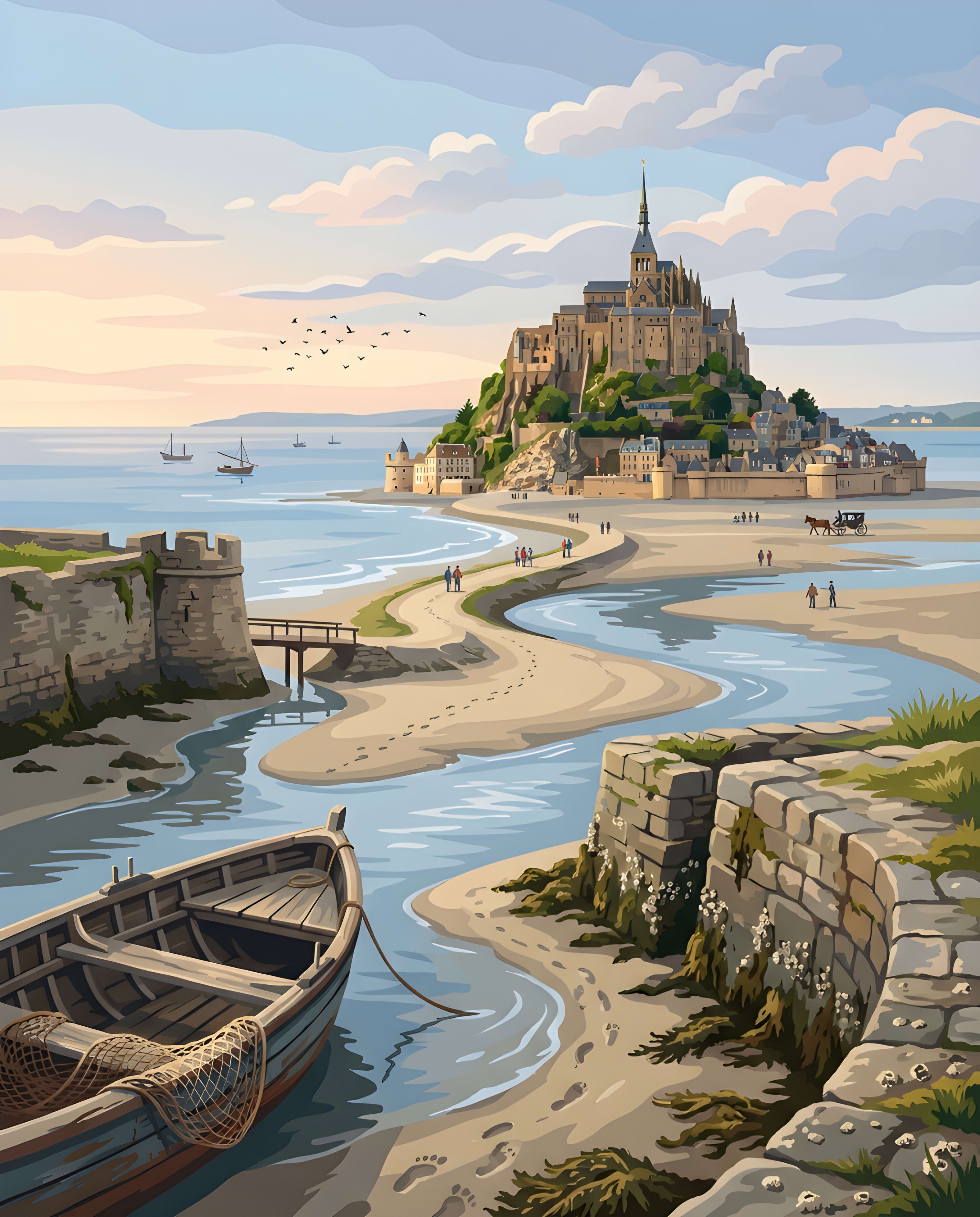 Kit peinture par numéros France - toutes les grandes régions à peindre