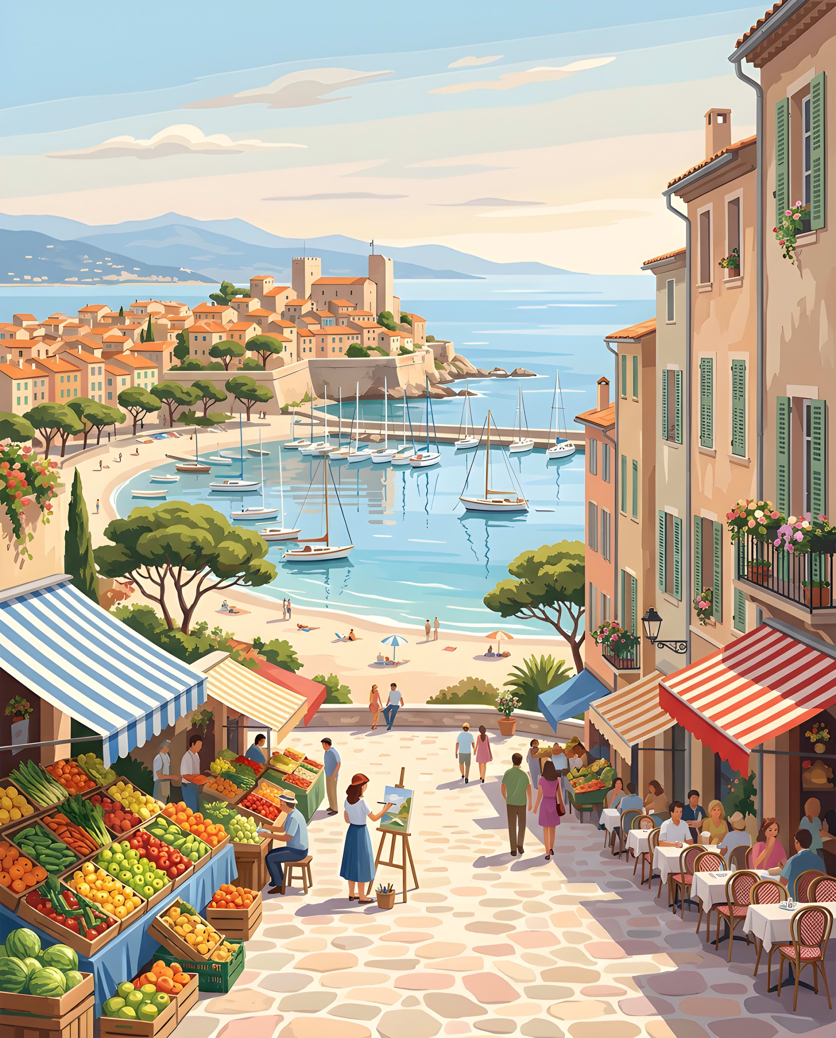 Peinture par Numéros Côte d'Azure
