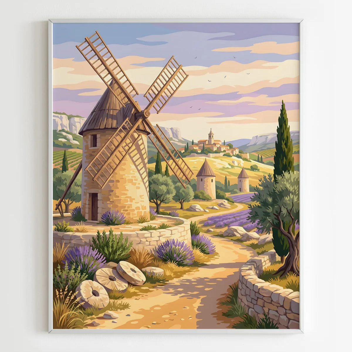 Kit Peinture par Numéros Nature - Moulin de Provence