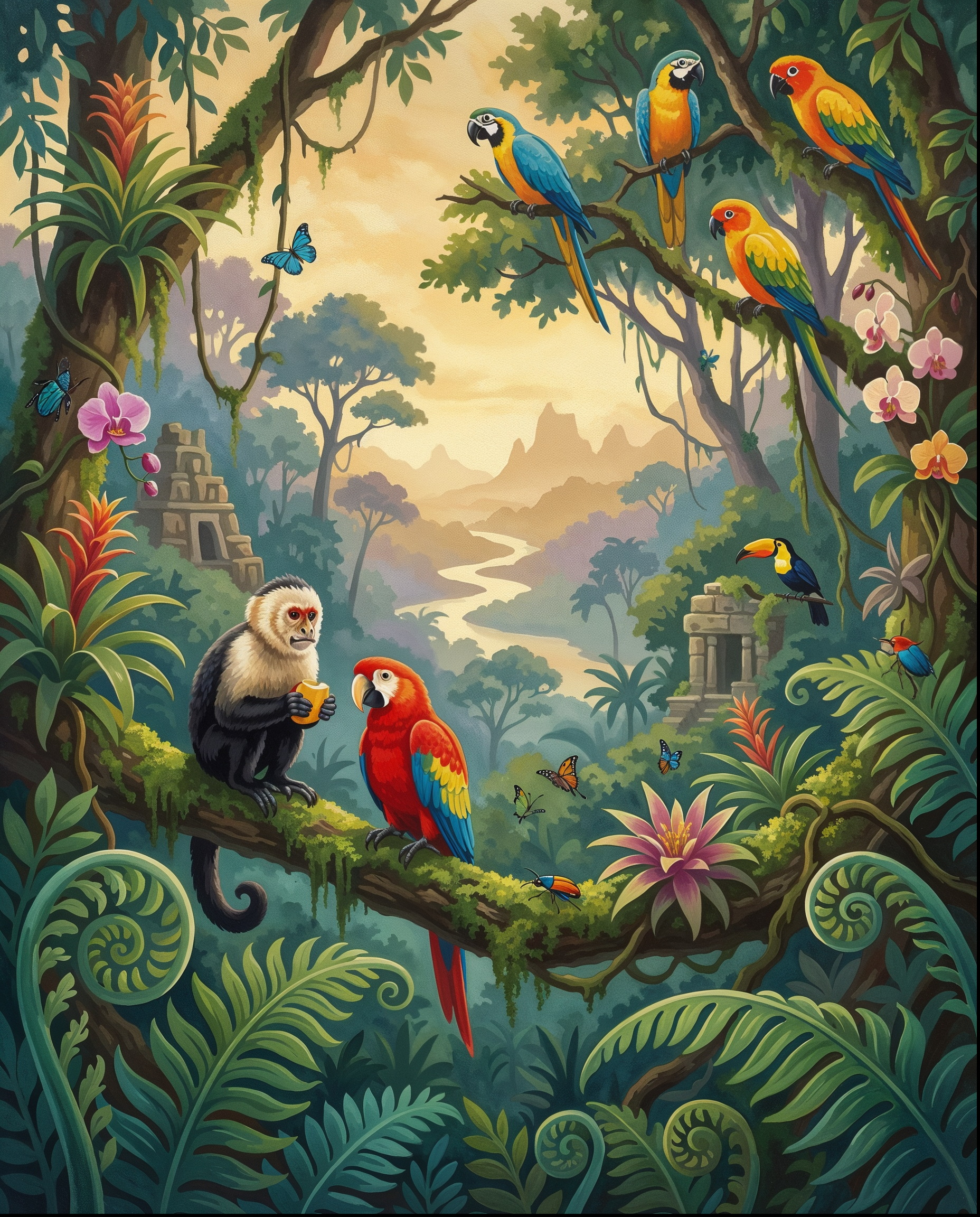 Résultat final d'un kit peinture par numéros nature - Monalulu