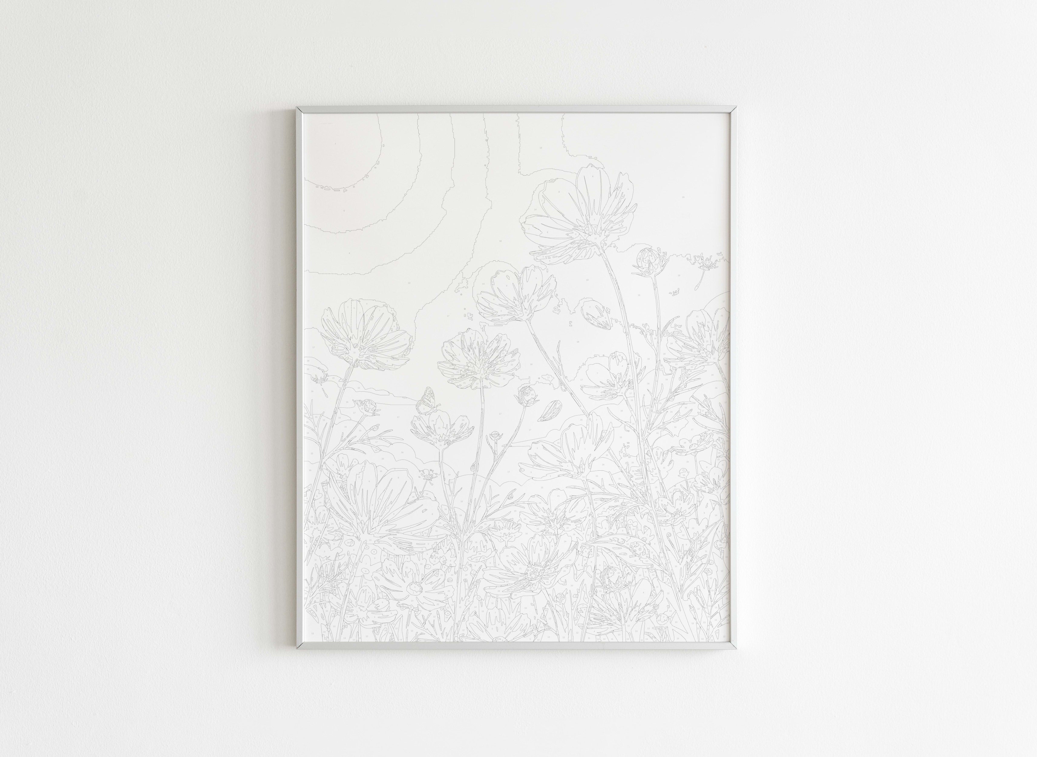 Peinture par Numéros Floral - Champ Fleurs Ensoleillé - Avant