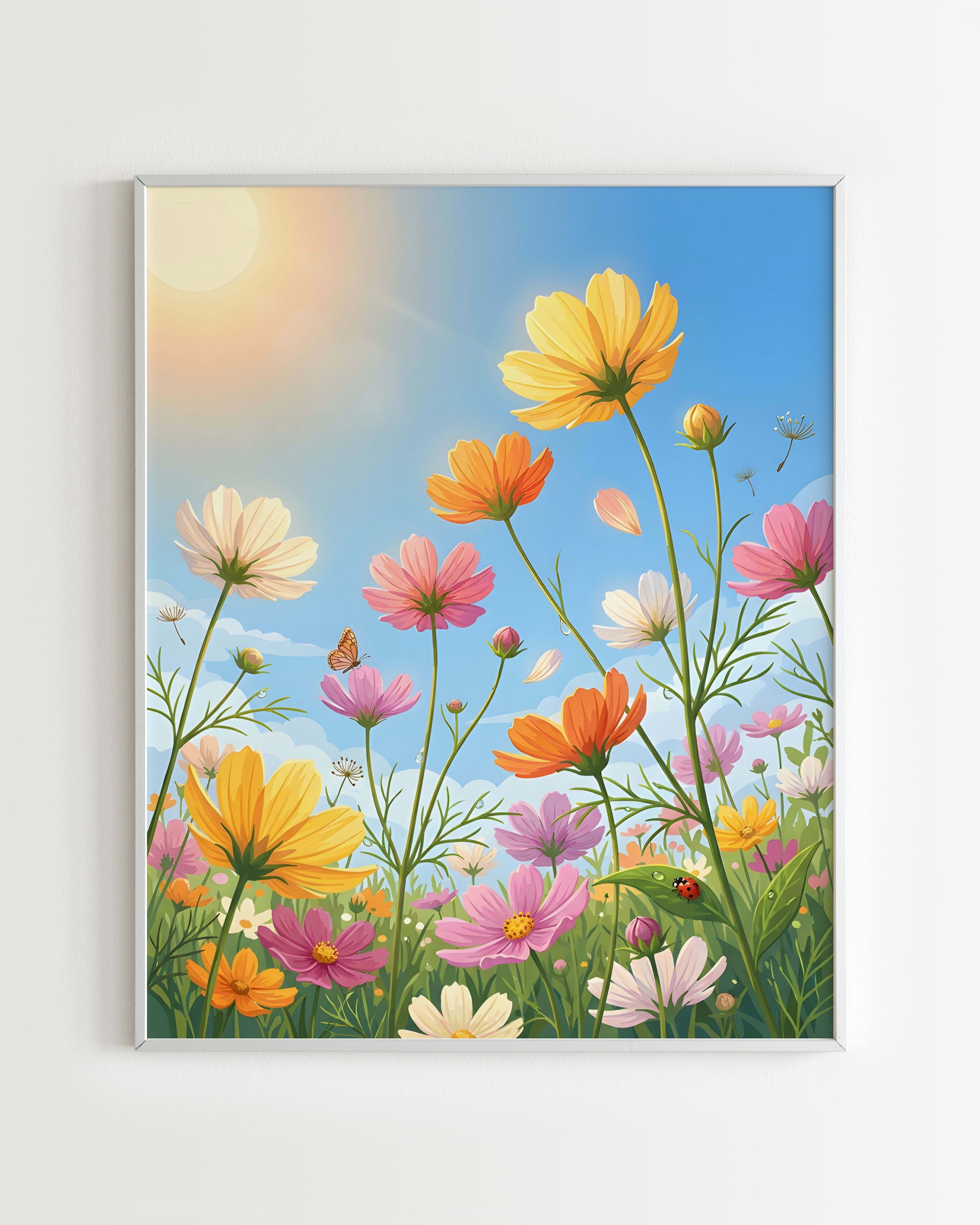 Kit Peinture par Numéros Floral - Champ Fleurs Ensoleillé