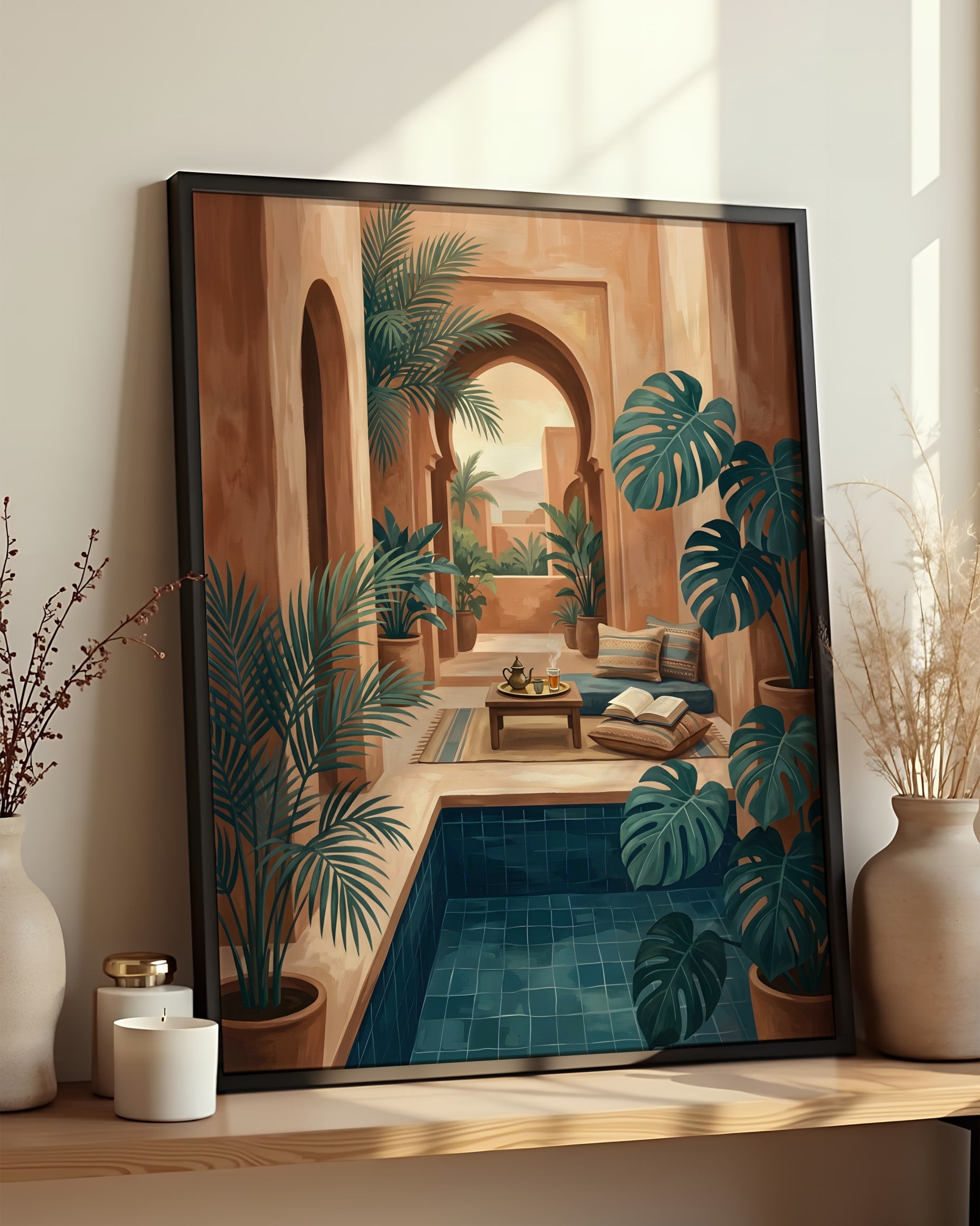Cadre Peinture par Numéros Lifestyle - Riad Marocain Serein