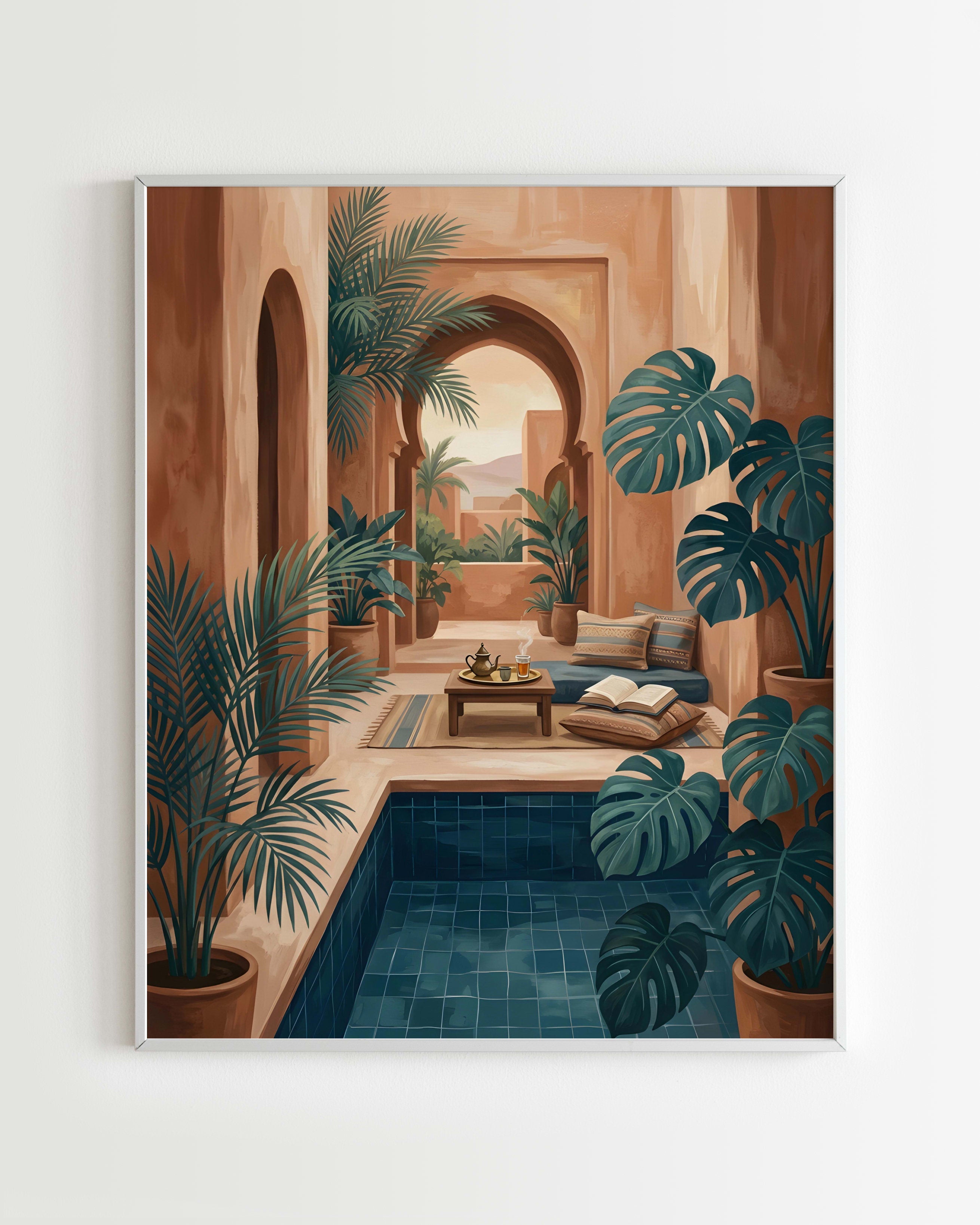 Kit Peinture par Numéros Lifestyle - Riad Marocain Serein