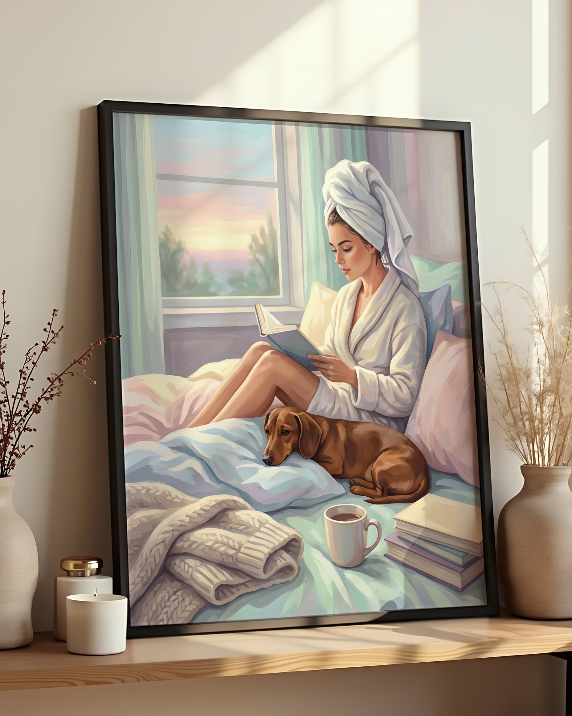 Cadre Peinture par Numéros Lifestyle - Lecture Détente Matinale