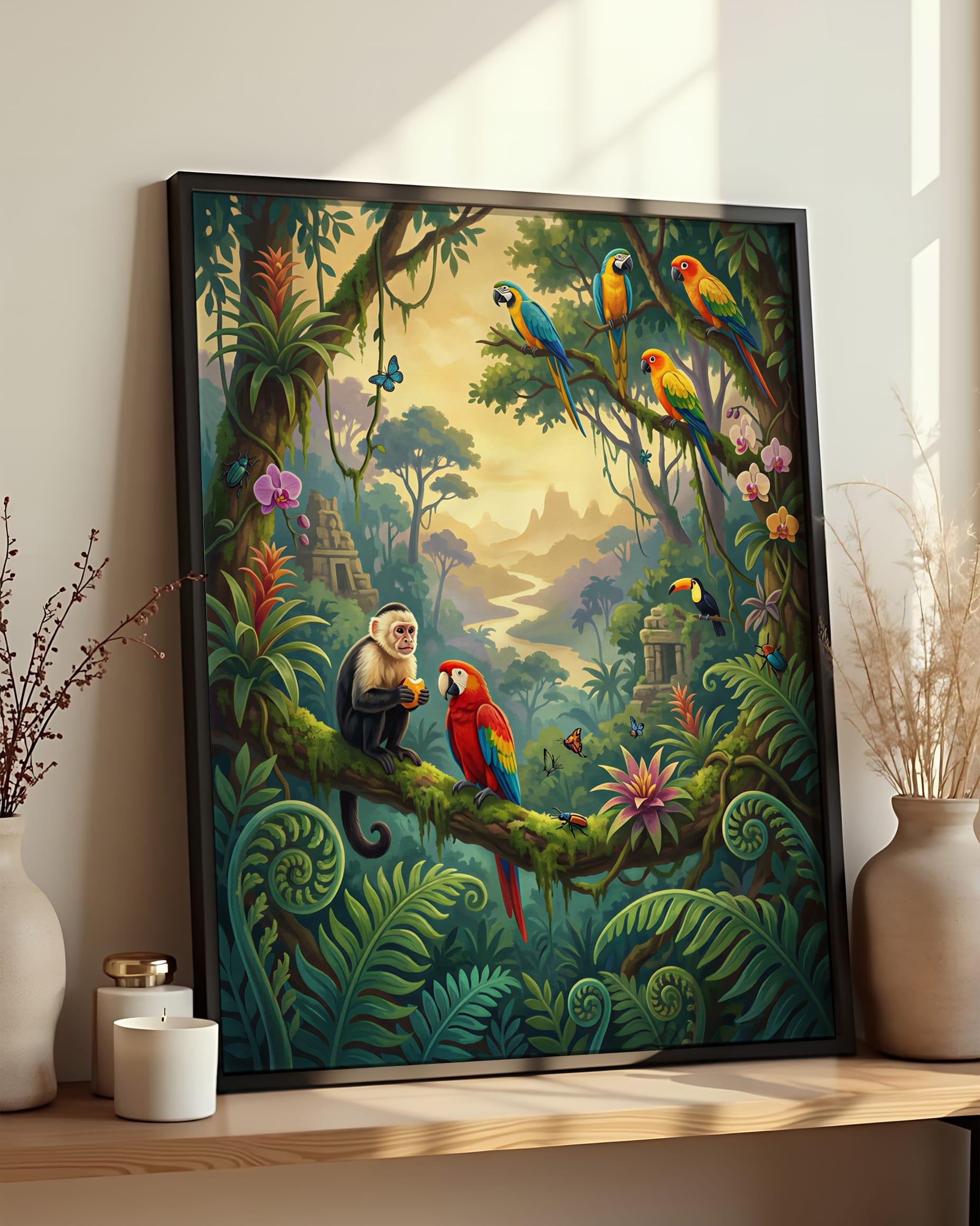 Cadre Peinture par Numéros Nature - Jungle Animaux Exotiques
