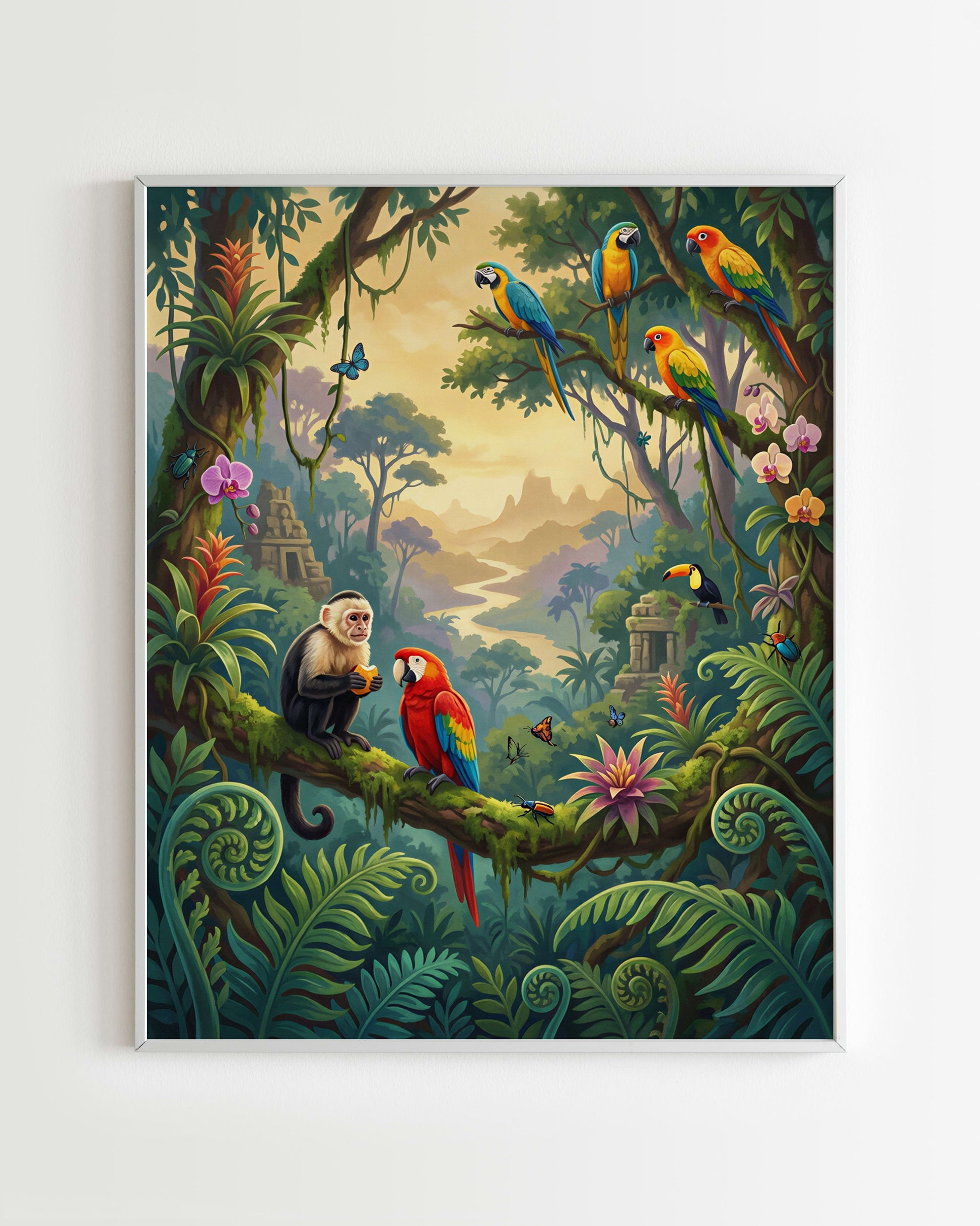 Kit Peinture par Numéros Nature - Jungle Animaux Exotiques