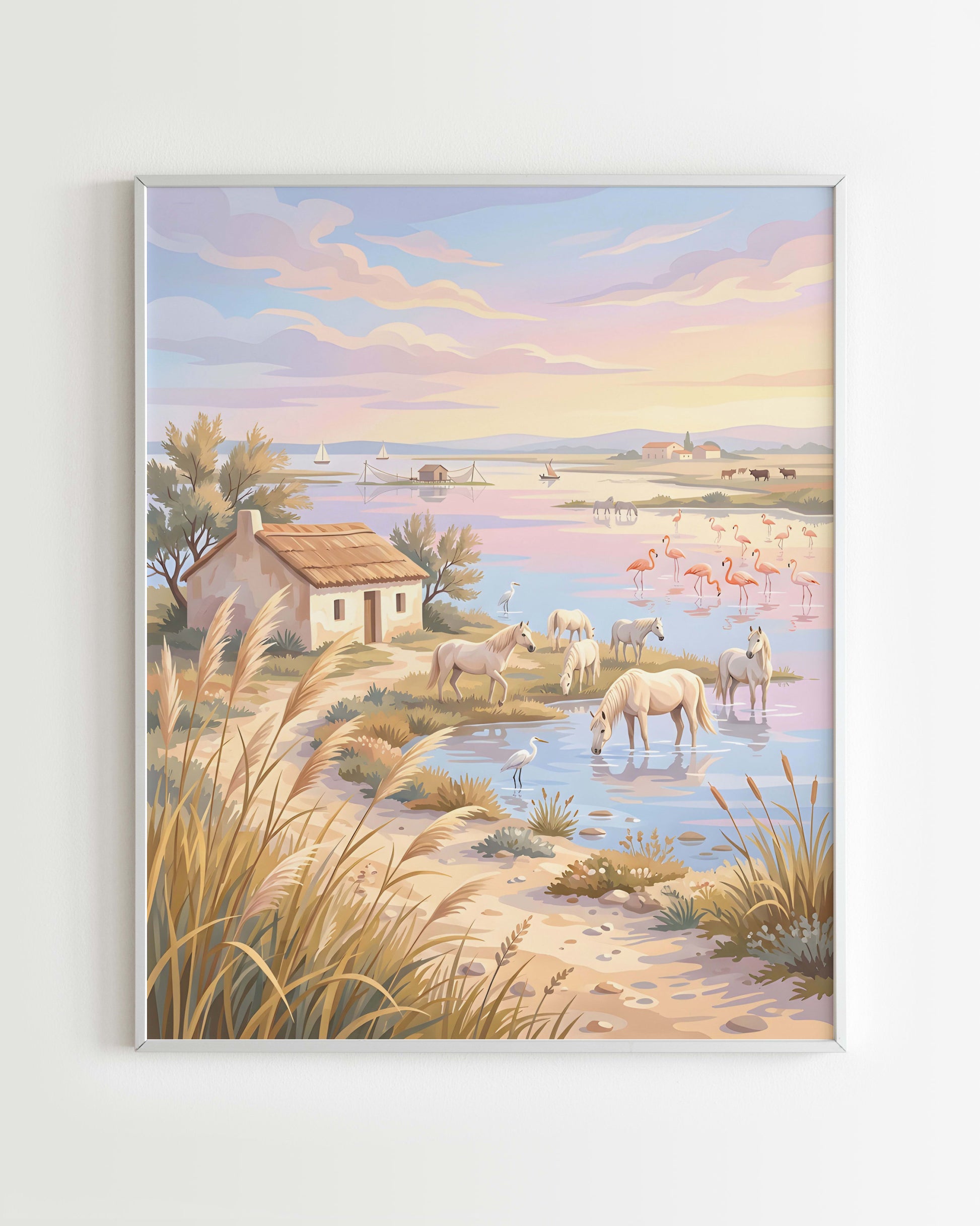 Kit Peinture par Numéros Nature - Paysage Camargue Crépuscule