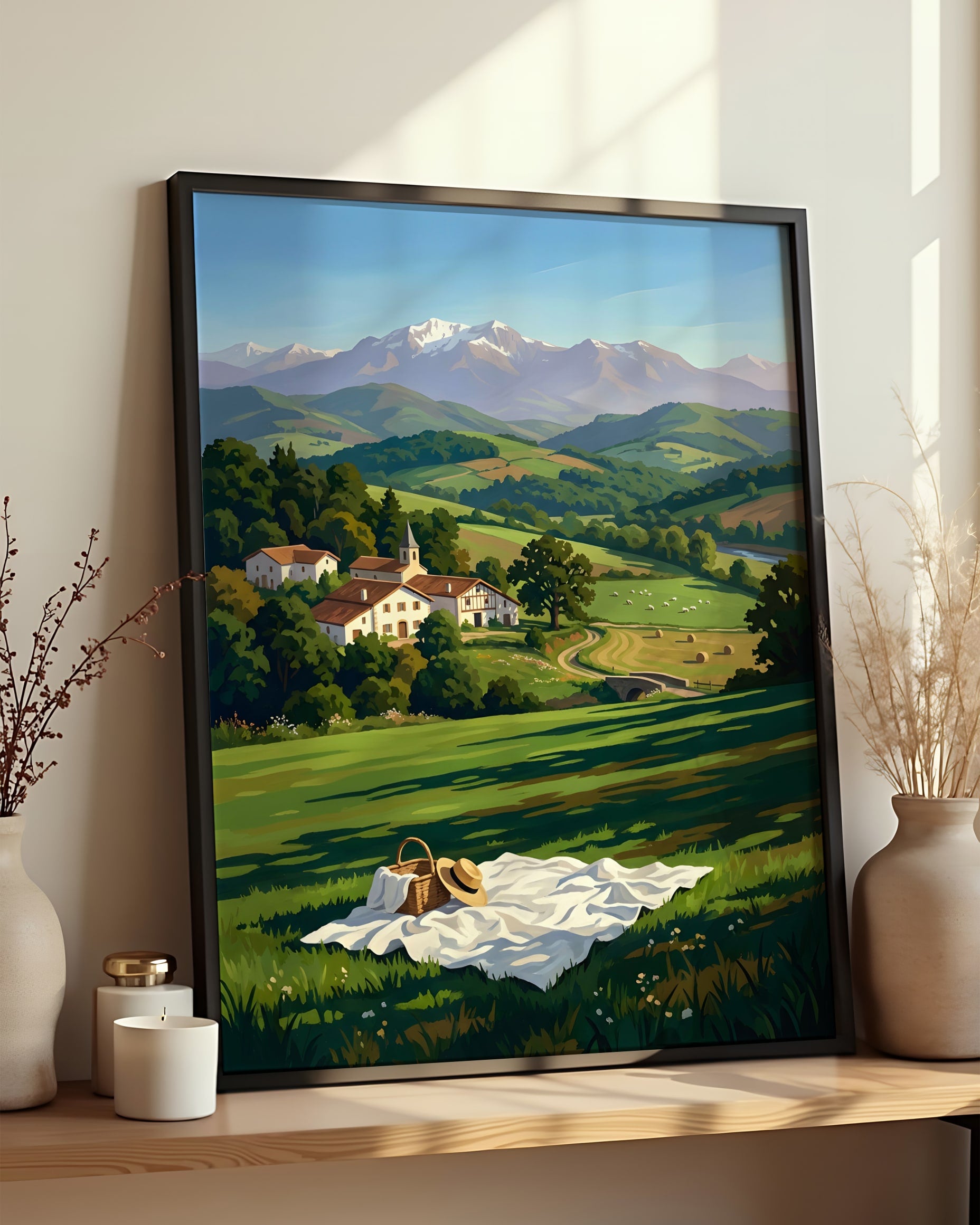 Cadre Peinture par Numéros Nature - Paysage Montagneux Basque