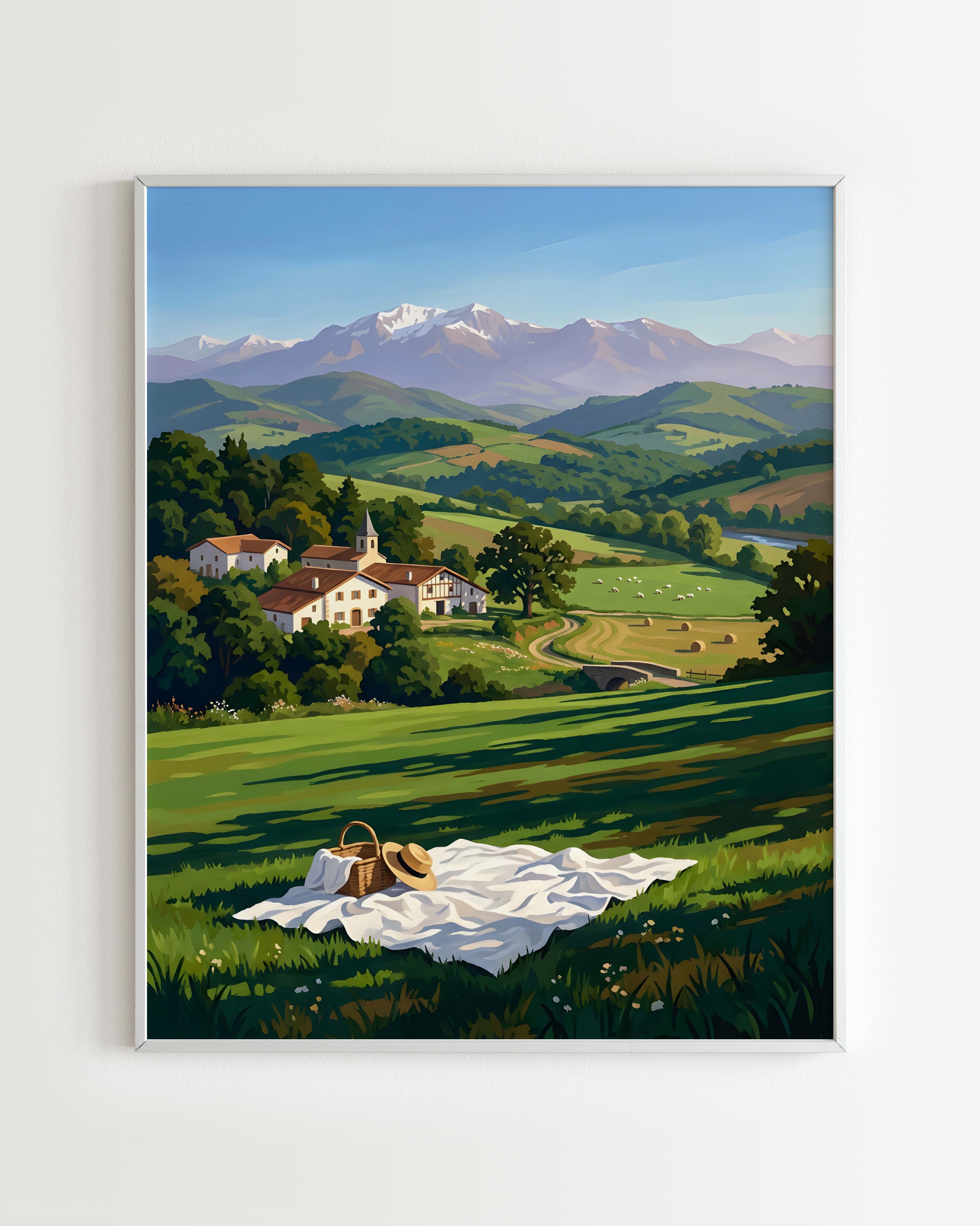 Kit Peinture par Numéros Nature - Paysage Montagneux Basque