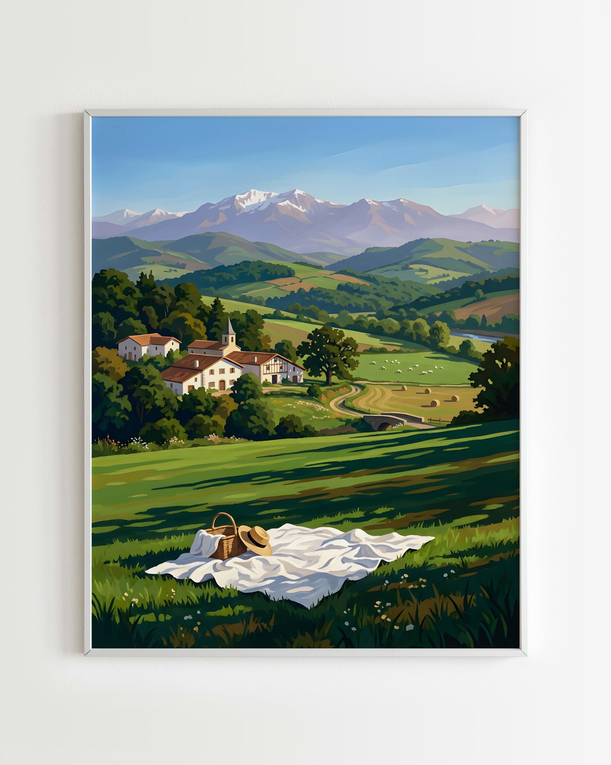 Kit Peinture par Numéros Nature - Paysage Montagneux Basque