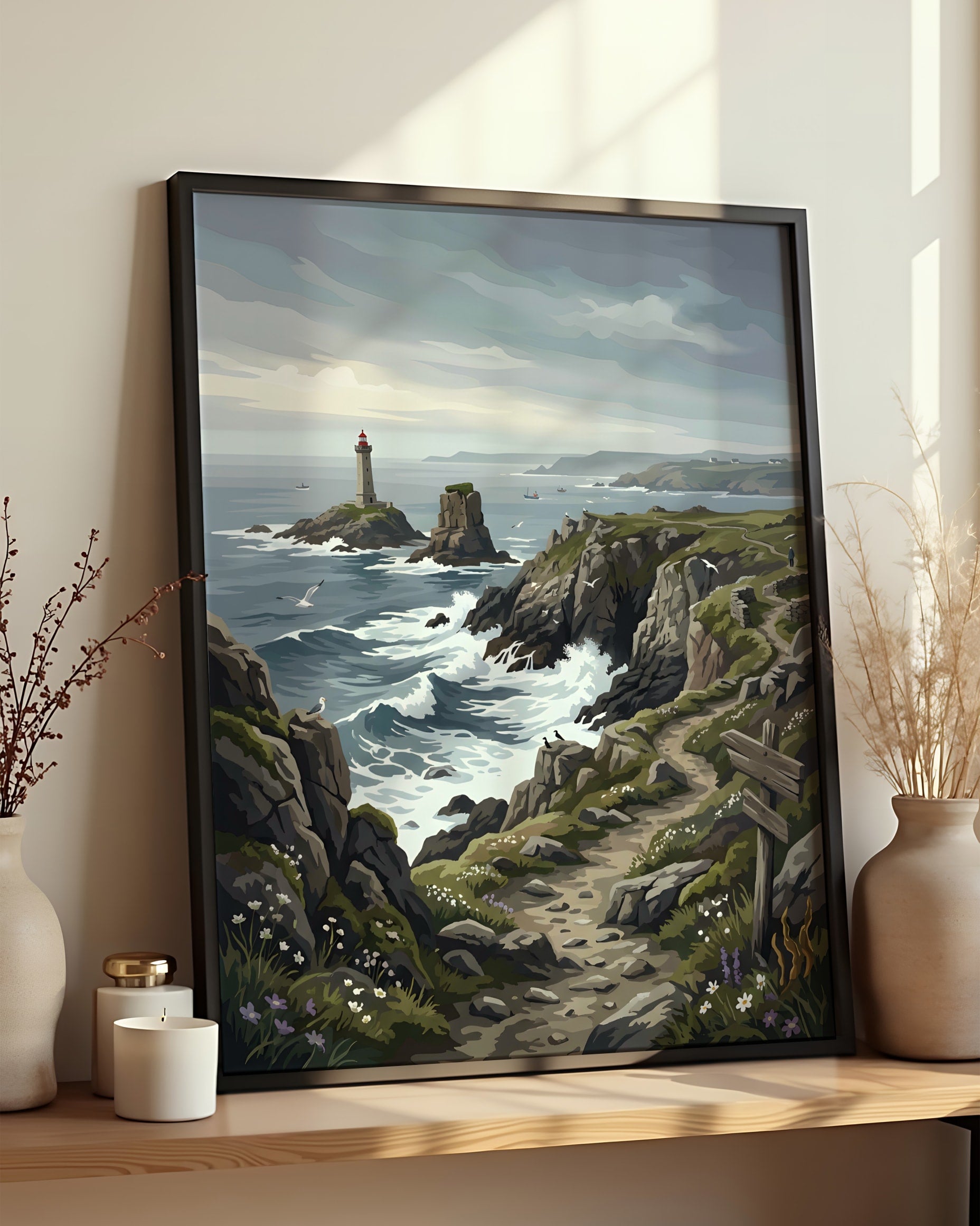 Cadre Peinture par Numéros Nature - Pointe du Raz Bretonne