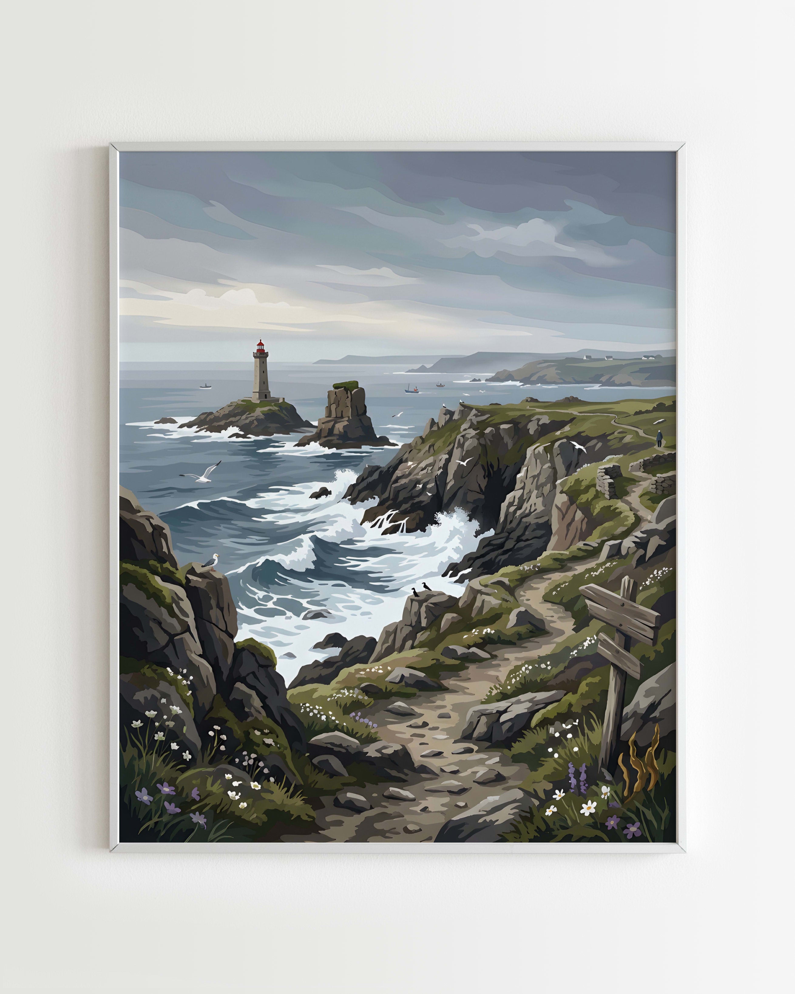Kit Peinture par Numéros Nature - Pointe du Raz Bretonne