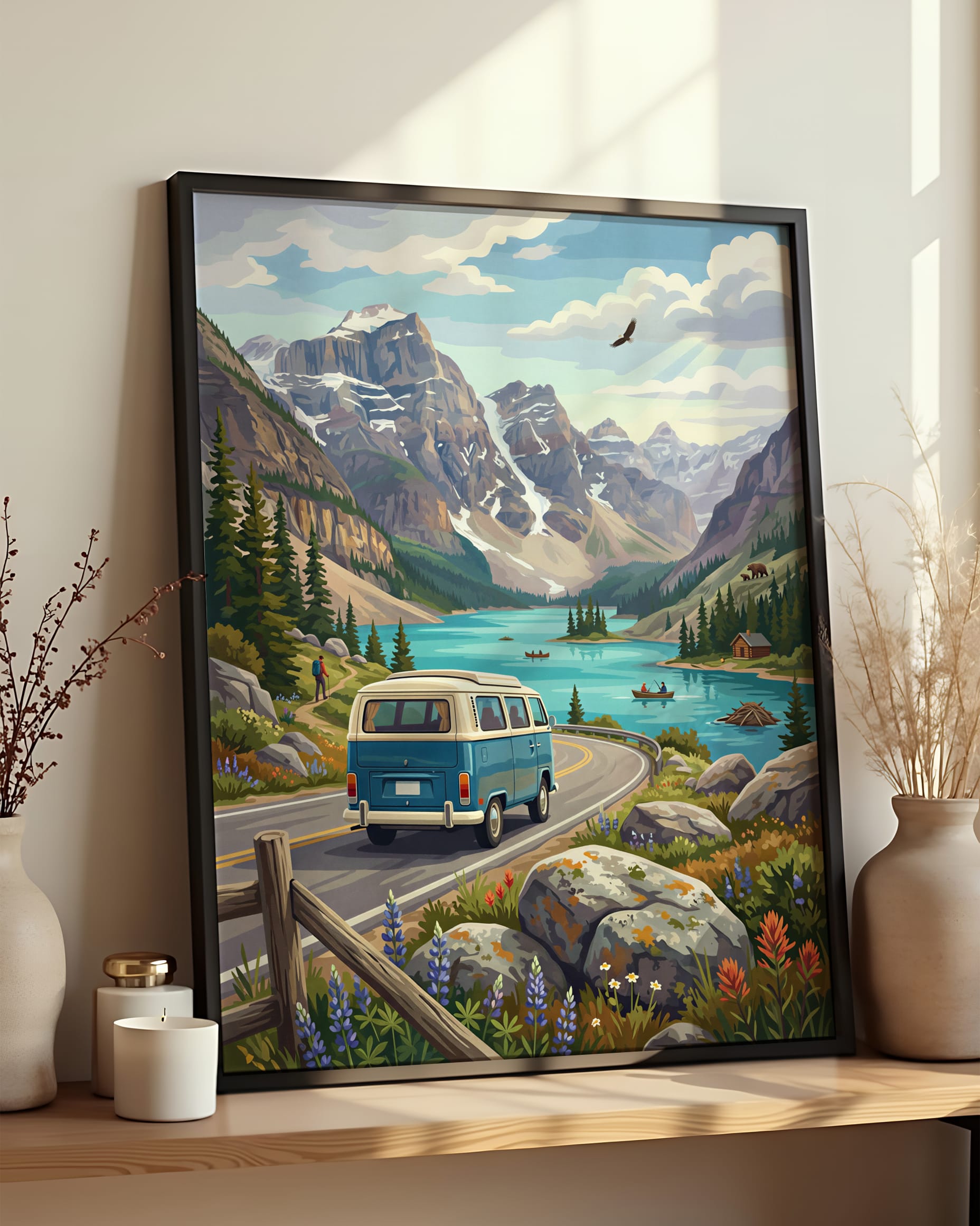 Cadre Peinture par Numéros Nature - Van Rocheuses Canadiennes