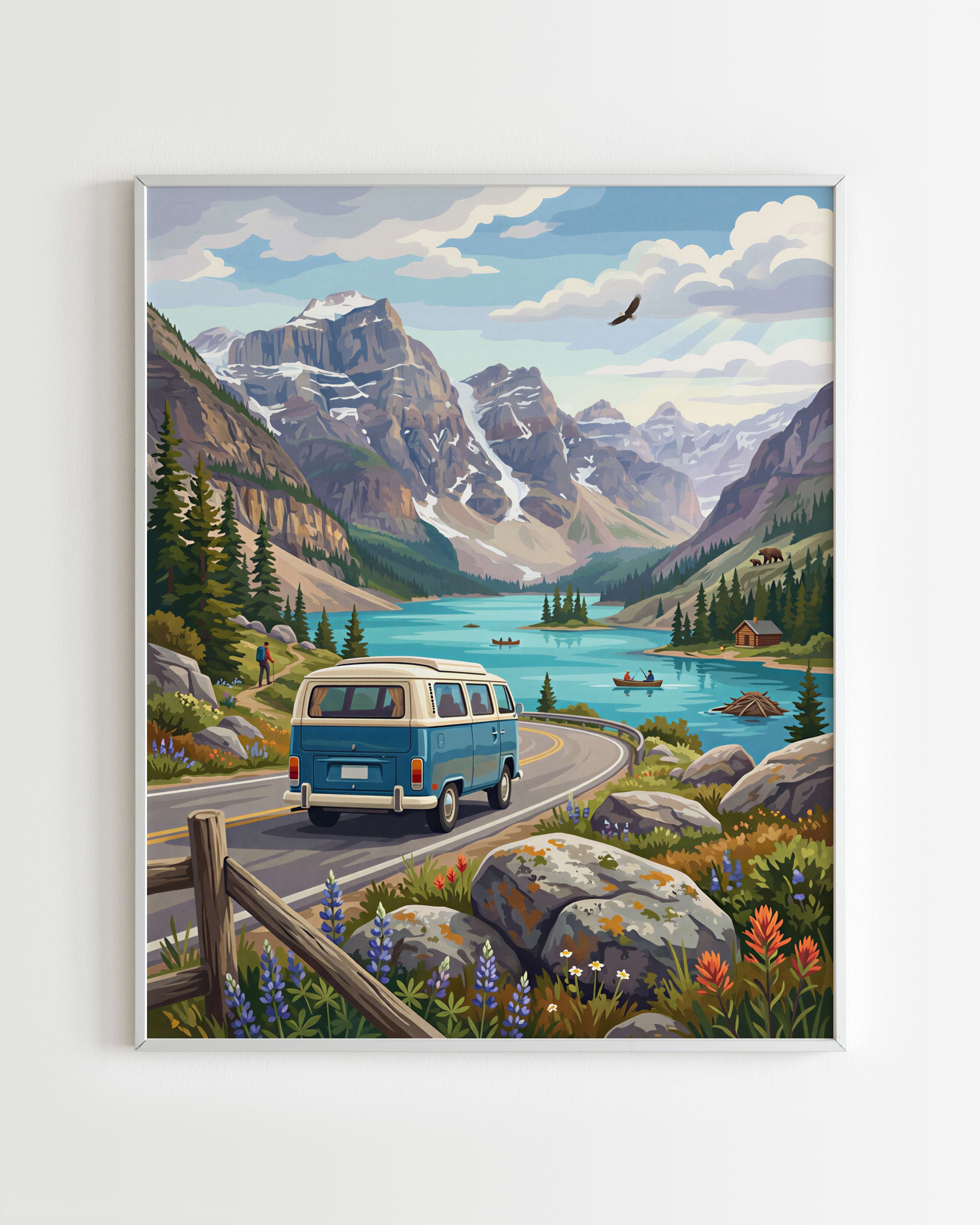 Kit Peinture par Numéros Nature - Van Rocheuses Canadiennes