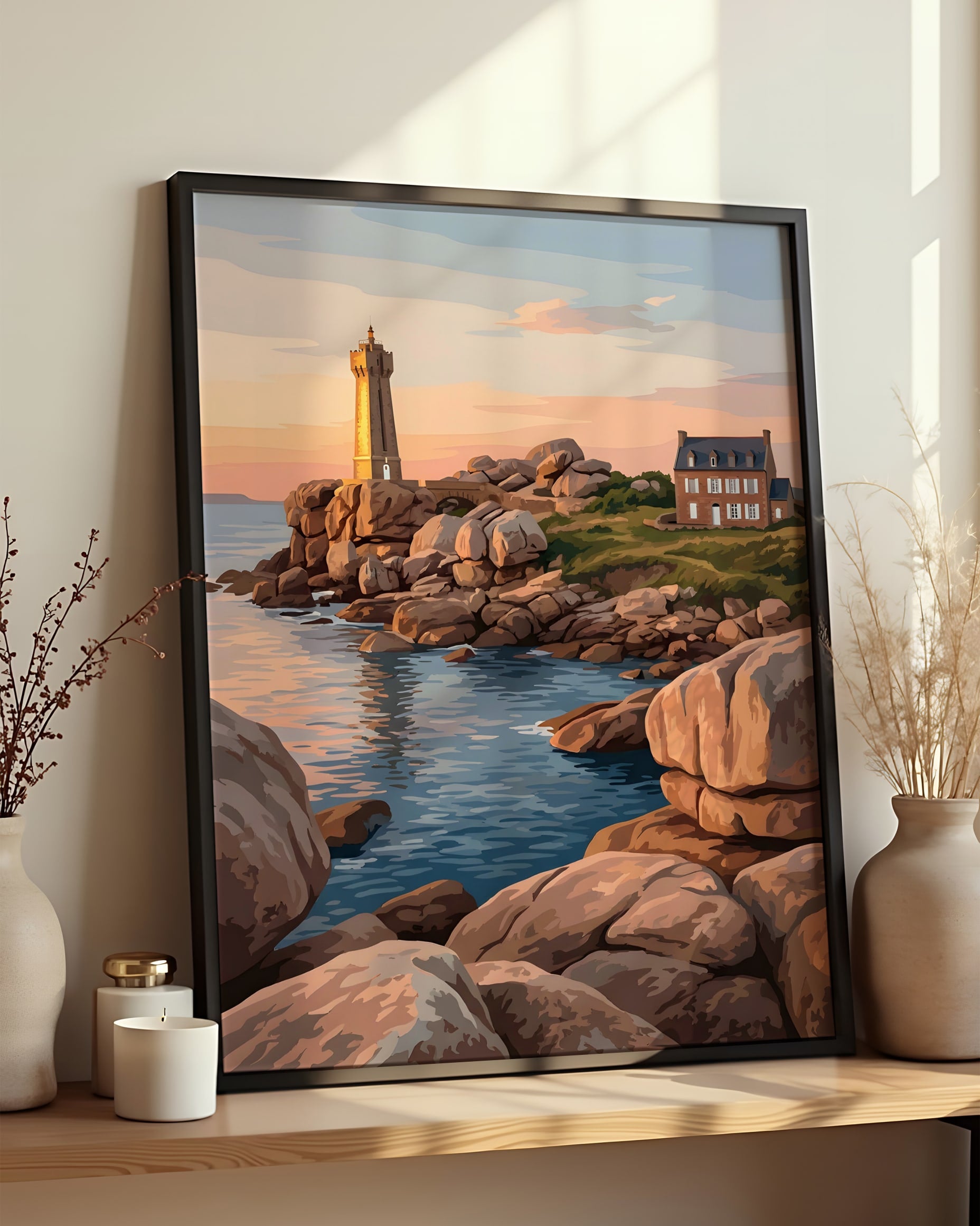 Cadre Peinture par Numéros Nature - Côte de Granite Rose