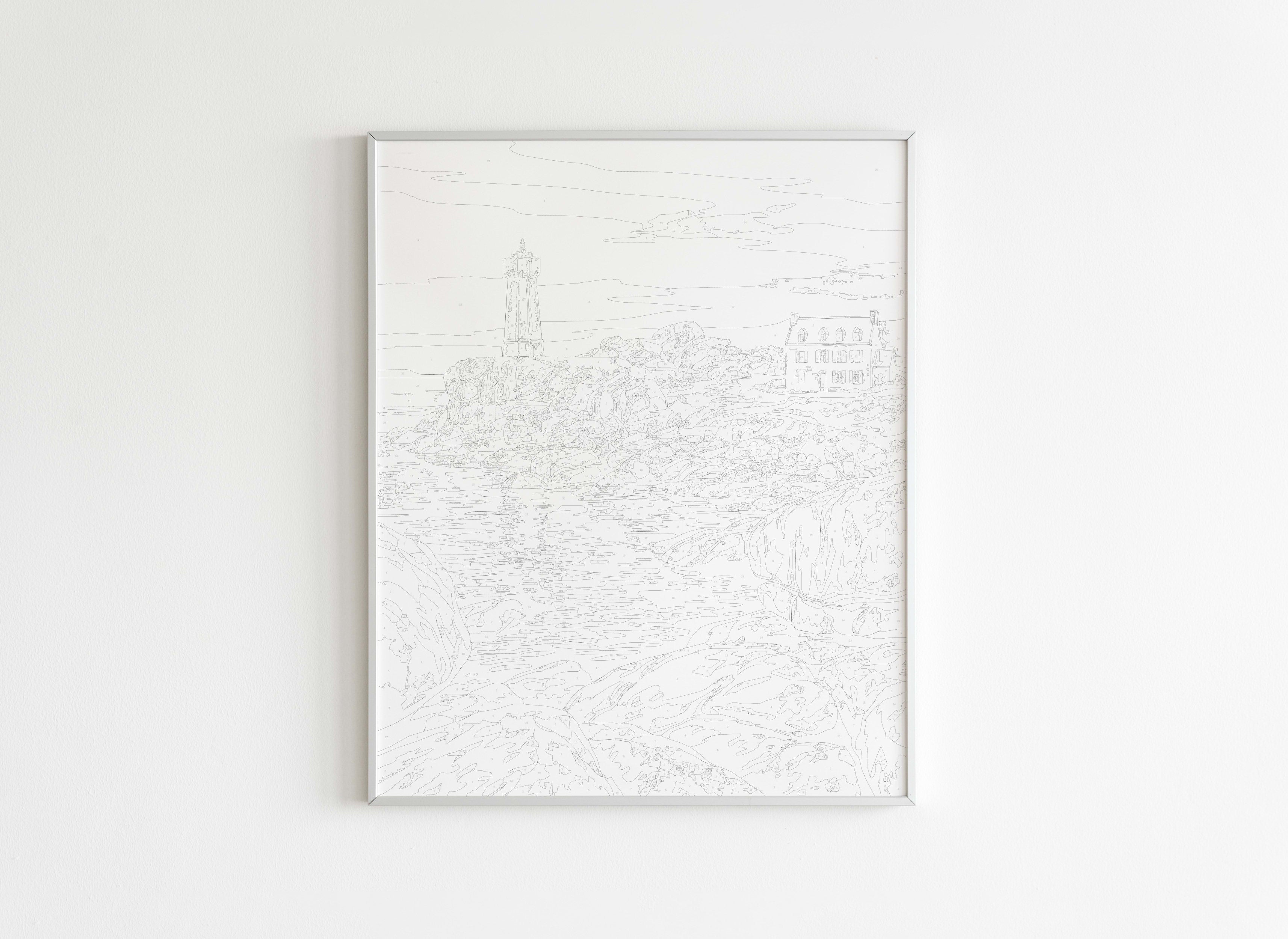 Peinture par Numéros Nature - Côte de Granite Rose - Avant