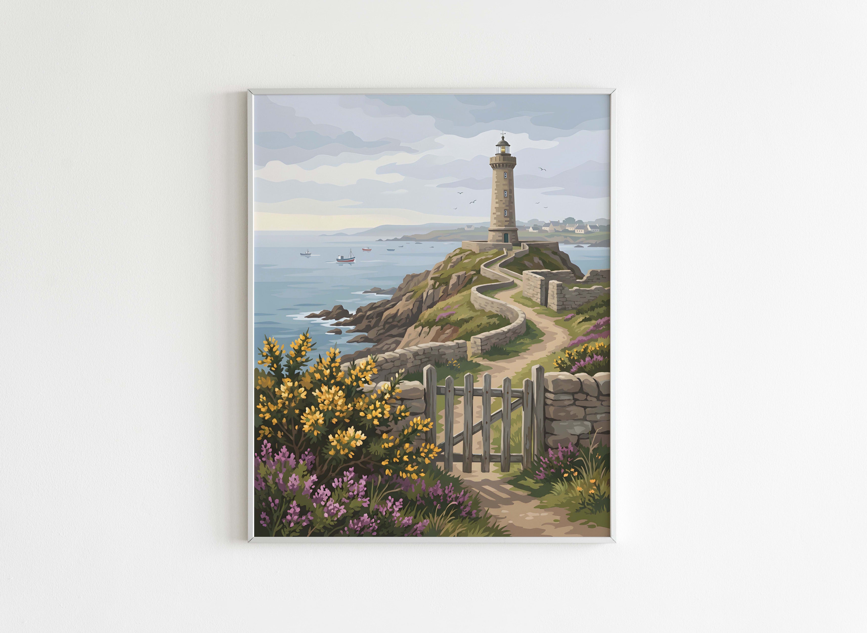 Peinture par Numéros Nature - Phare Côtier Breton - Après