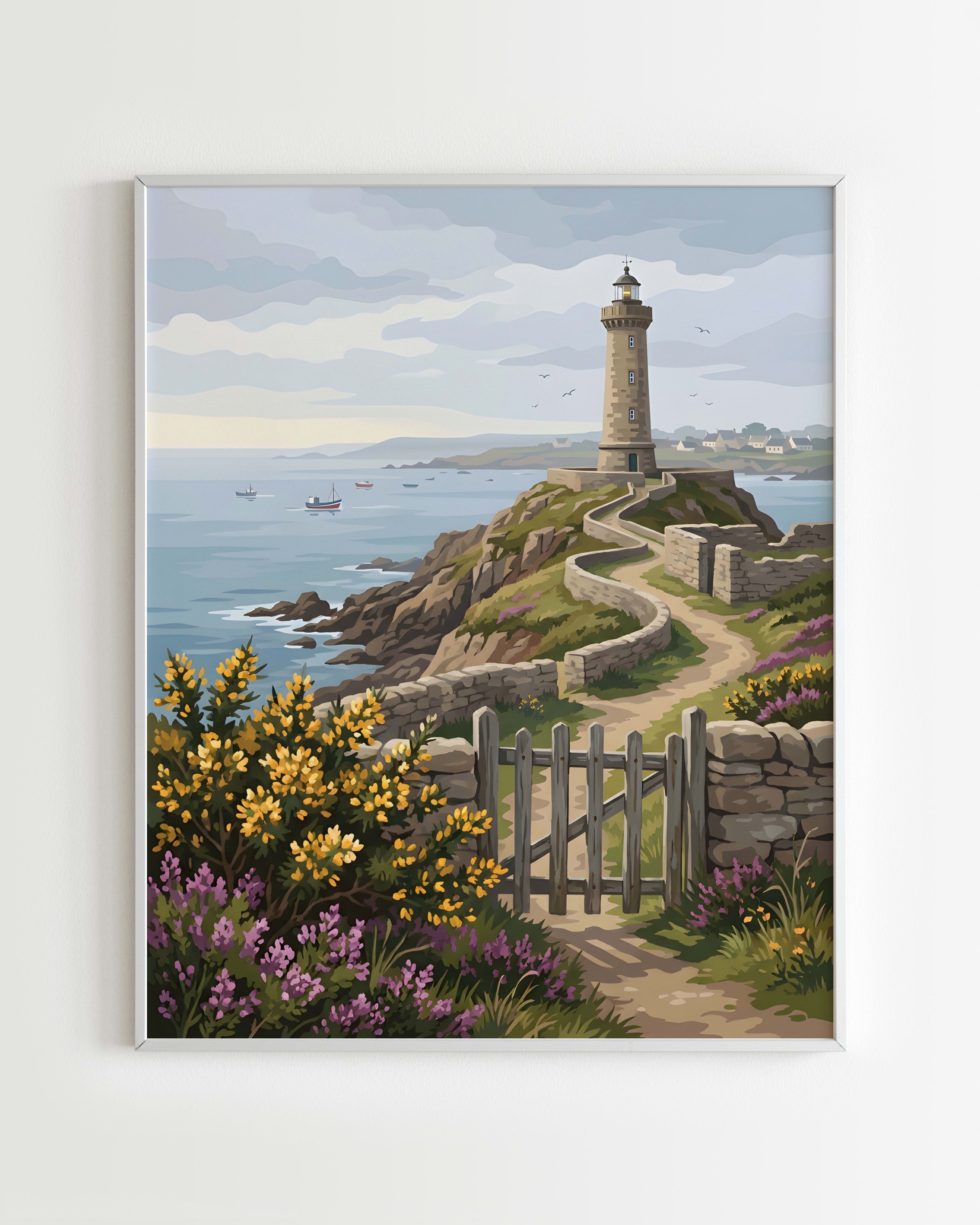 Kit Peinture par Numéros Nature - Phare Côtier Breton