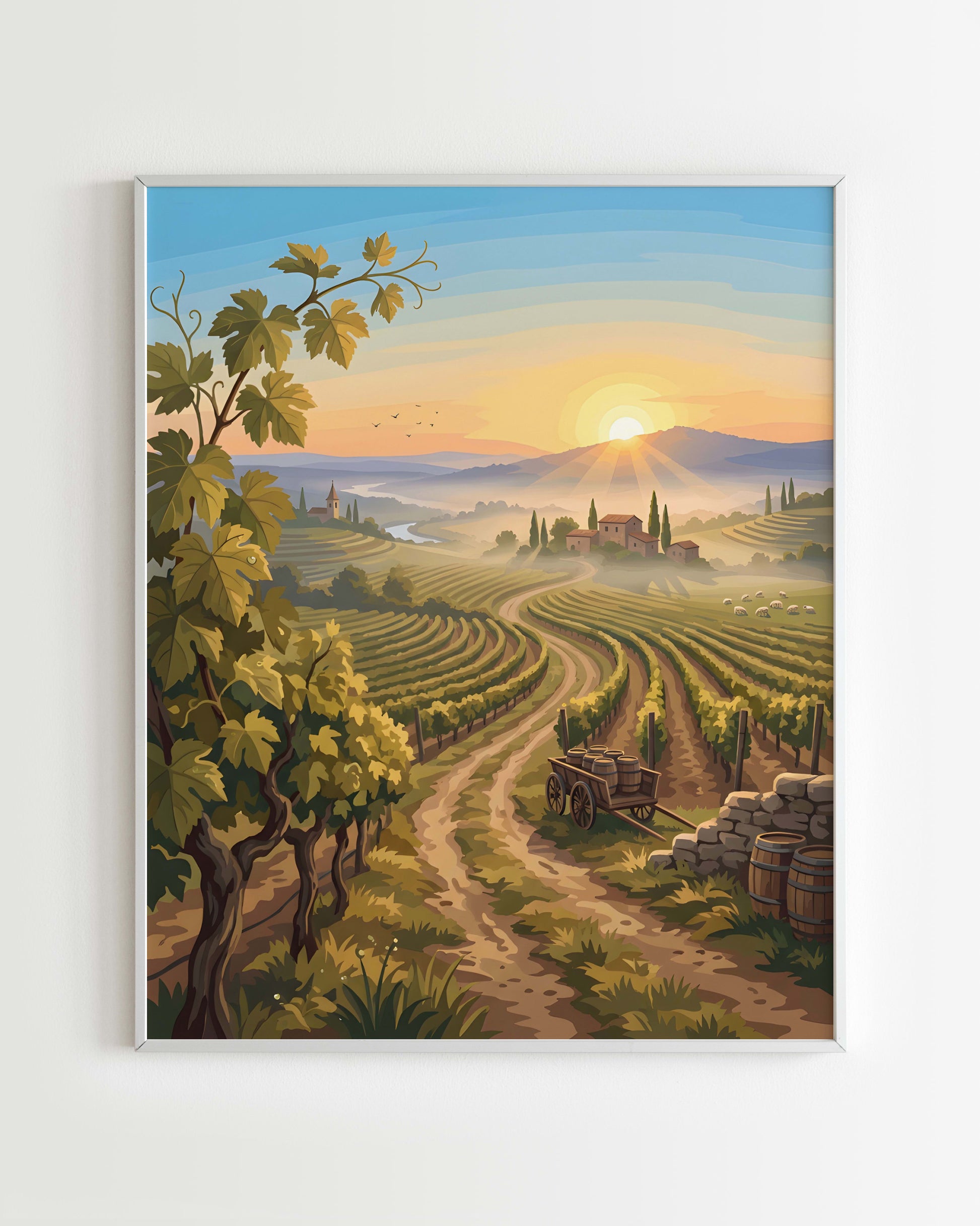 Kit Peinture par Numéros Nature - Vignoble Gascogne à l’Aube