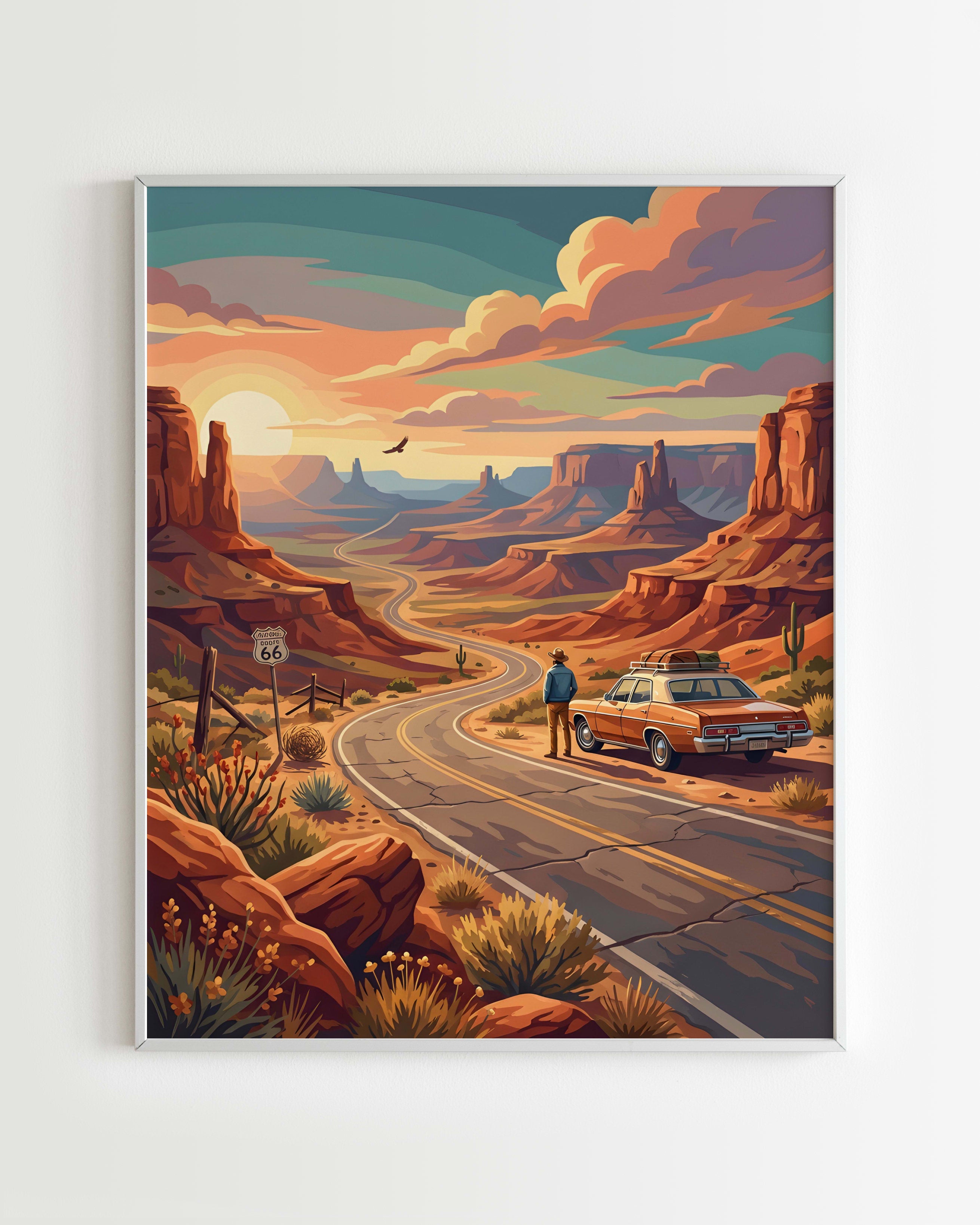 Kit Peinture par Numéros Nature - Route 66 désert