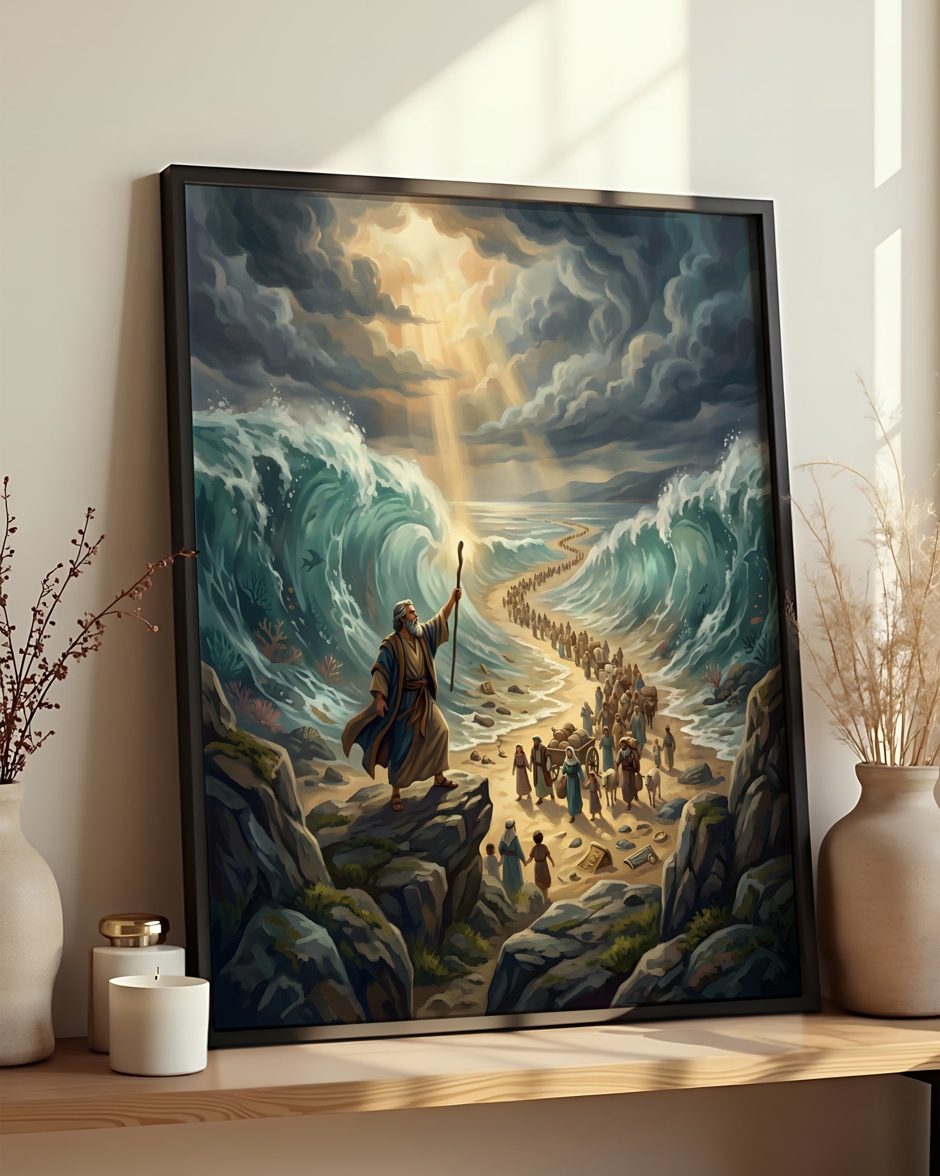 Cadre Peinture par Numéros Spiritualités - Moïse Mer Partagée