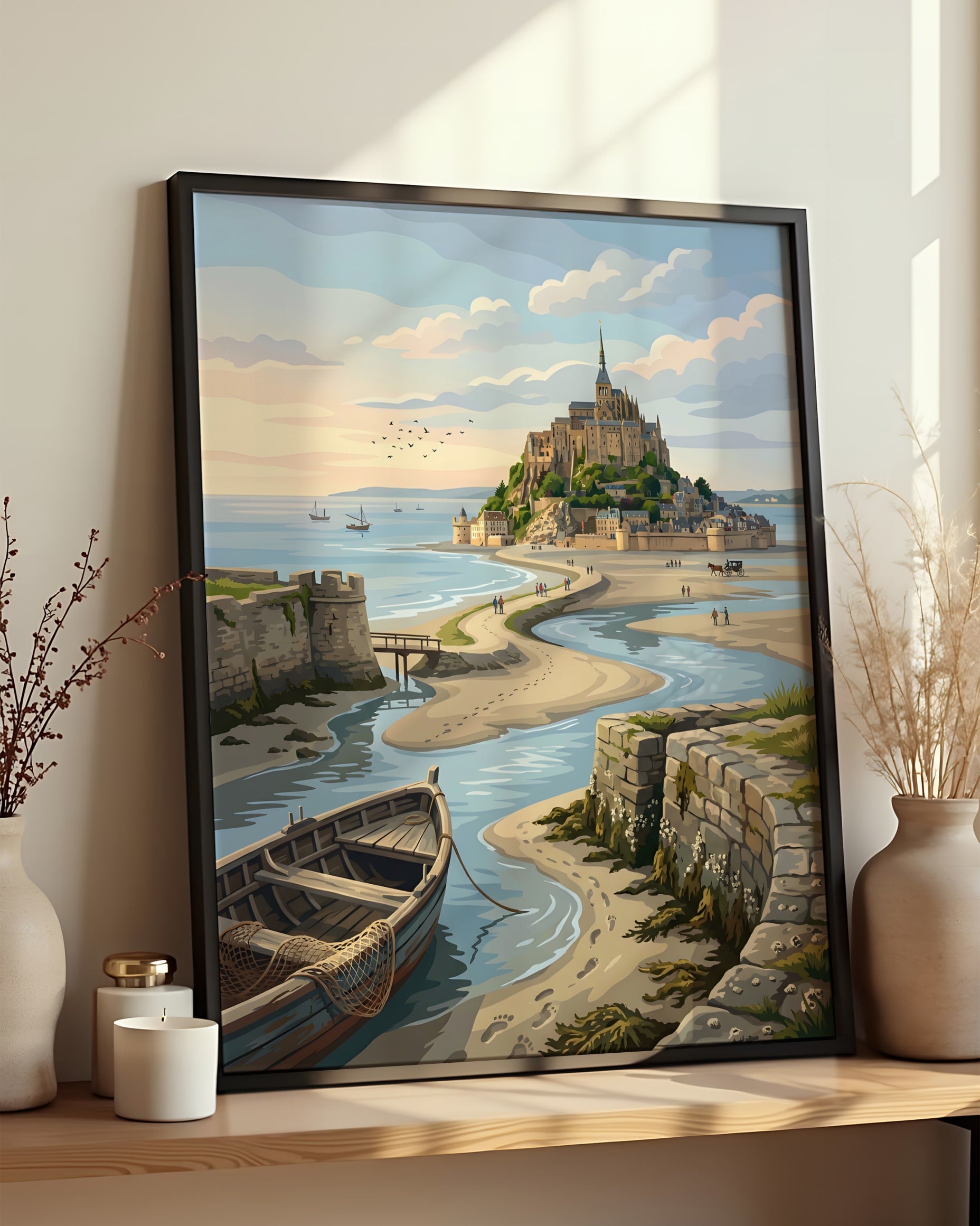 Cadre Peinture par Numéros Villes - Mont Saint-Michel